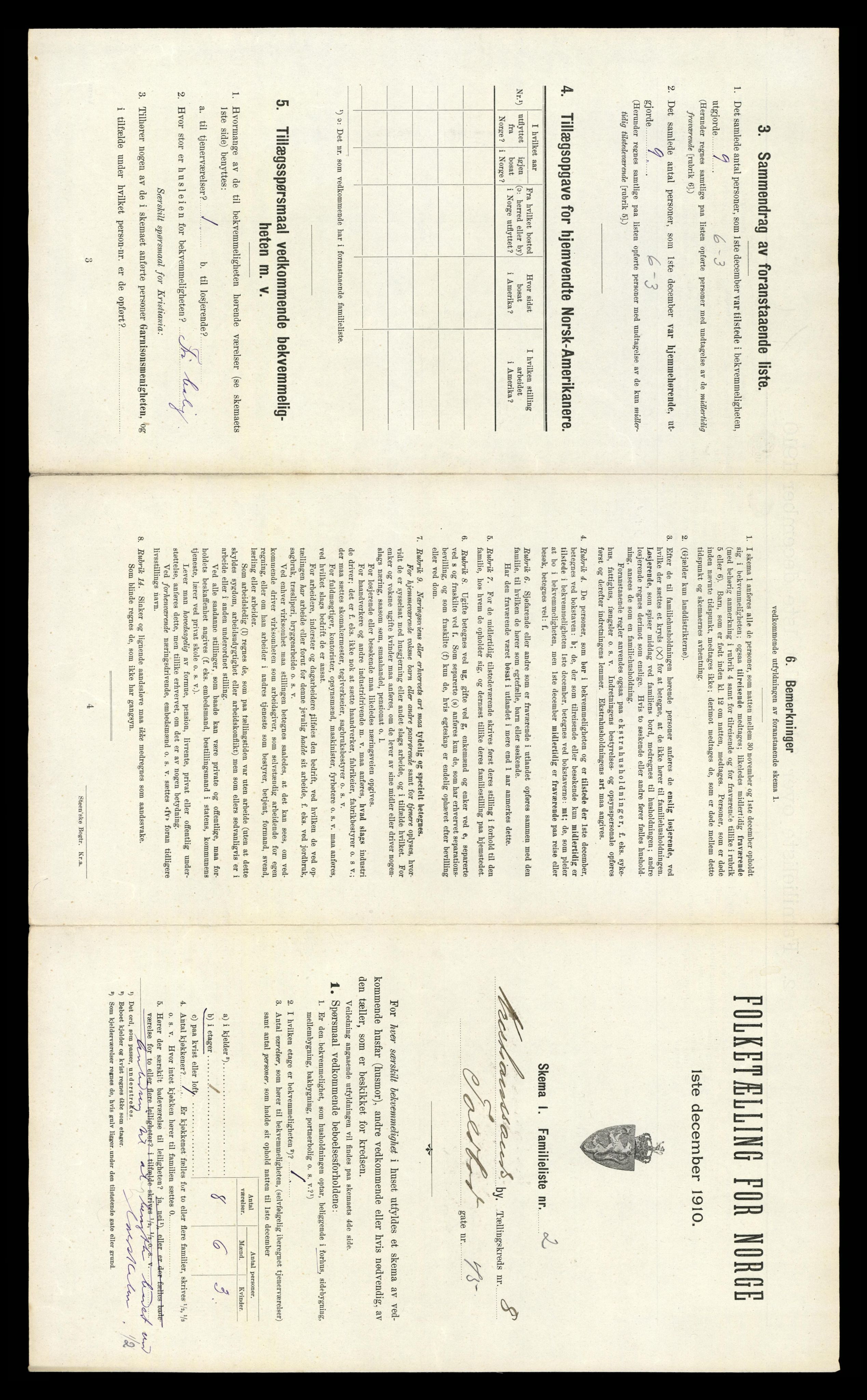 RA, 1910 census for Kristiansand, 1910, p. 1976