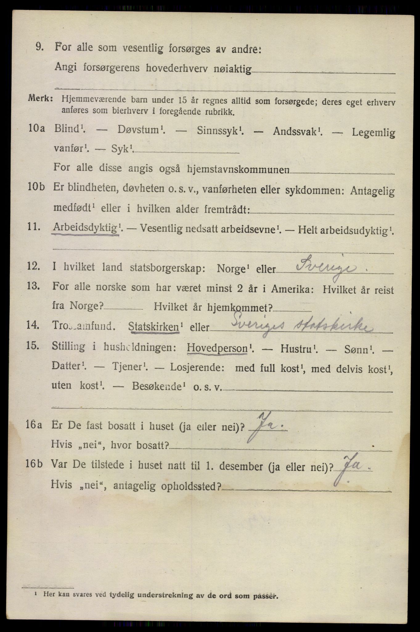 SAKO, 1920 census for Sem, 1920, p. 7088