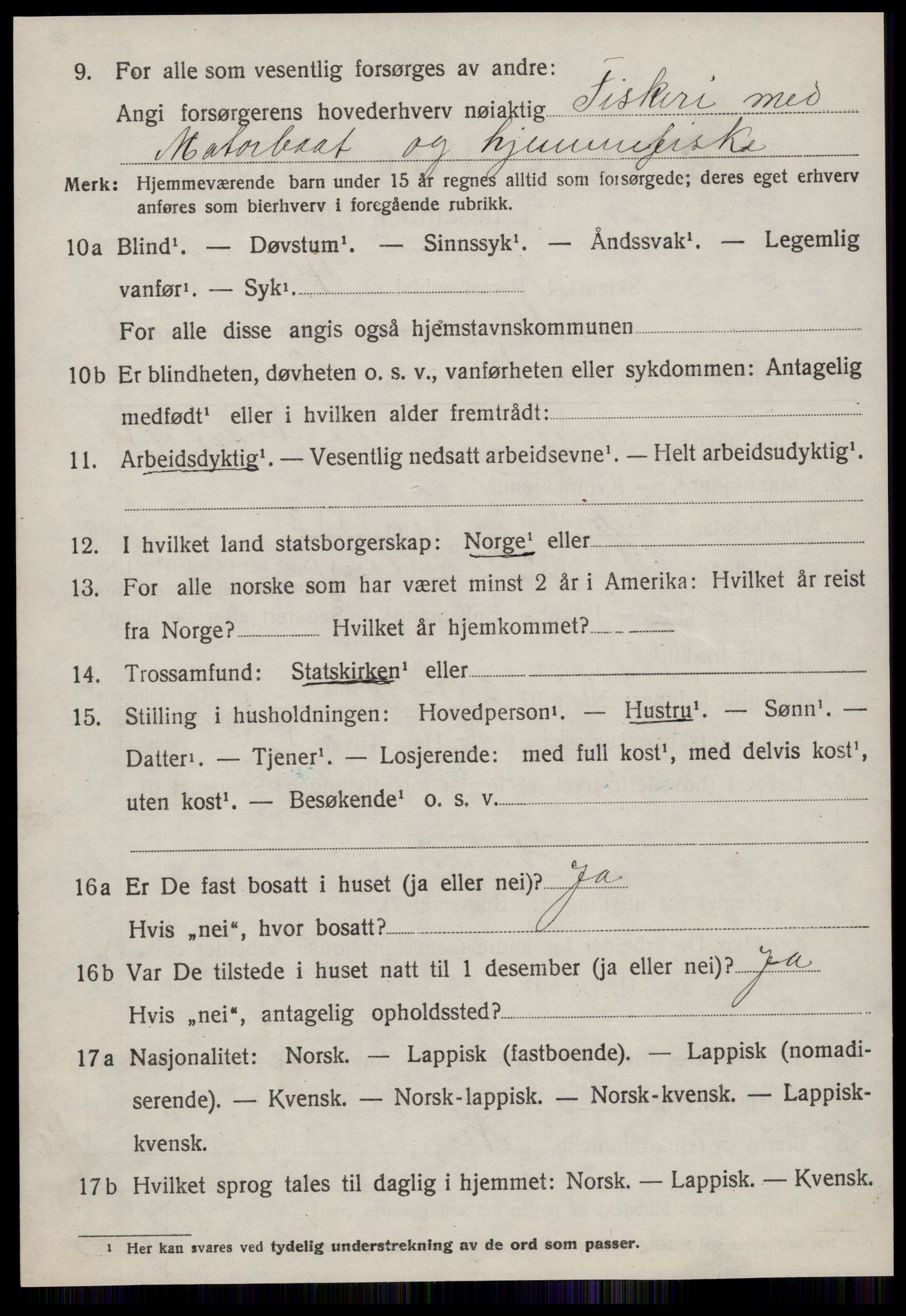 SAT, 1920 census for Fillan, 1920, p. 3053