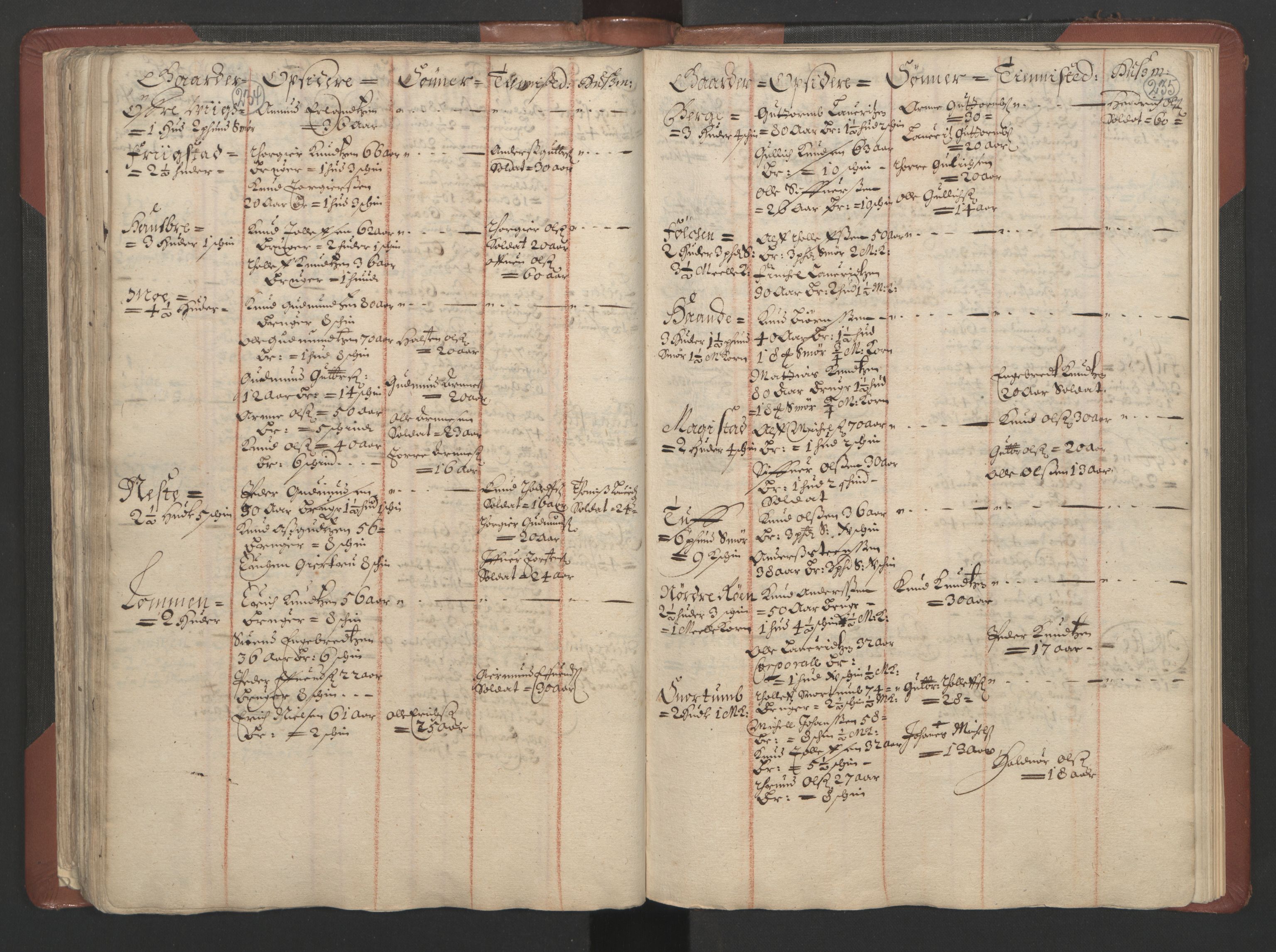 RA, Bailiff's Census 1664-1666, no. 4: Hadeland and Valdres fogderi and Gudbrandsdal fogderi, 1664, p. 234-235