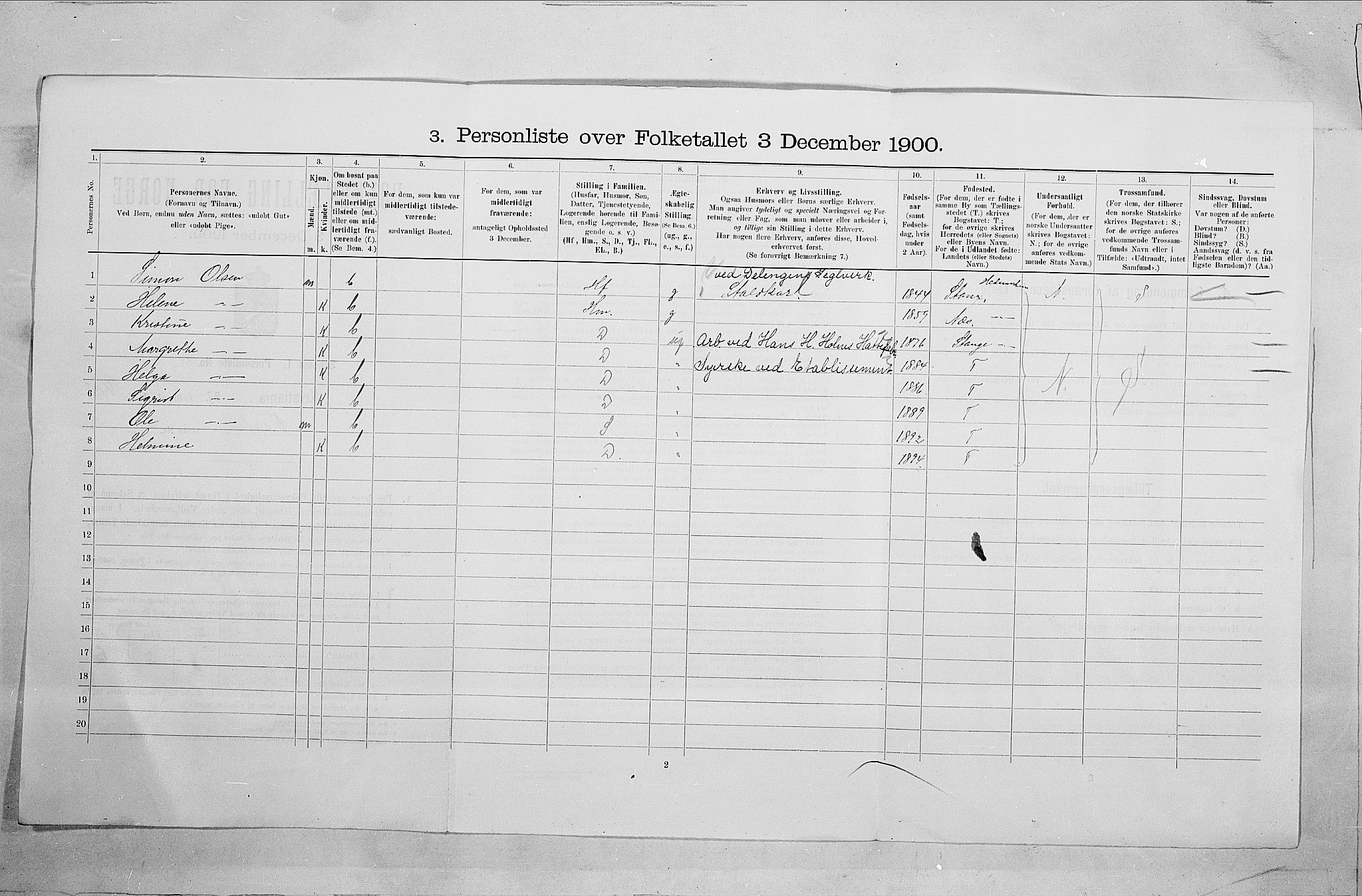 SAO, 1900 census for Kristiania, 1900, p. 114882