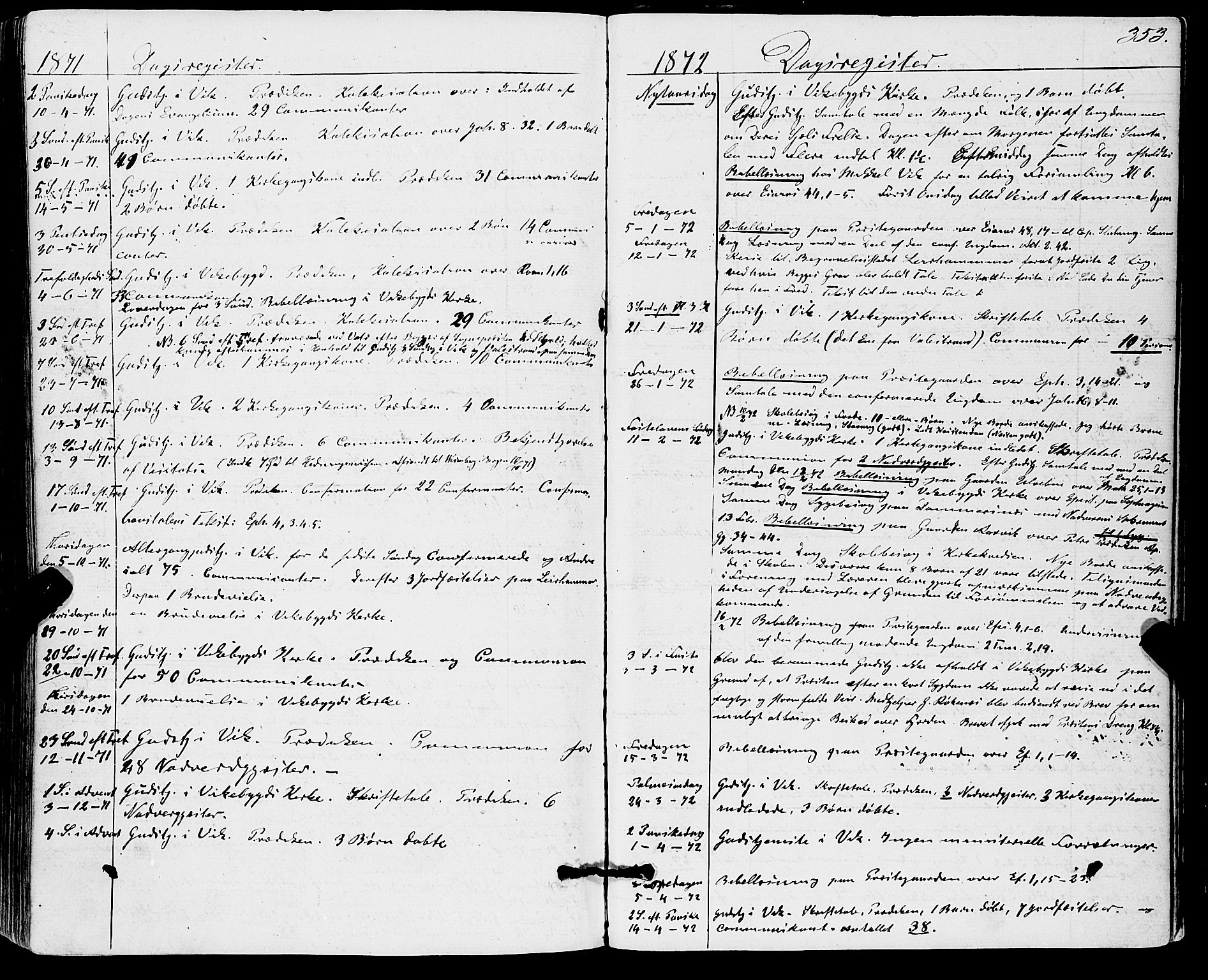 Sveio Sokneprestembete, SAB/A-78501/H/Haa: Parish register (official) no. A 1, 1861-1877, p. 353
