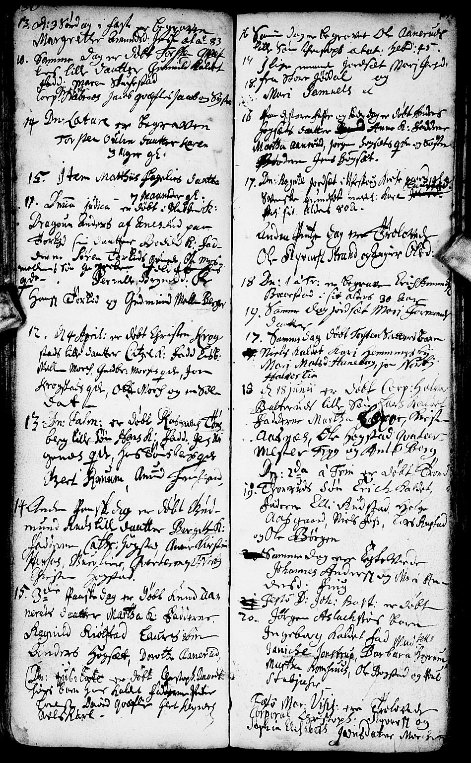Aurskog prestekontor Kirkebøker, SAO/A-10304a/F/Fa/L0001: Parish register (official) no. I 1, 1707-1735, p. 130-131
