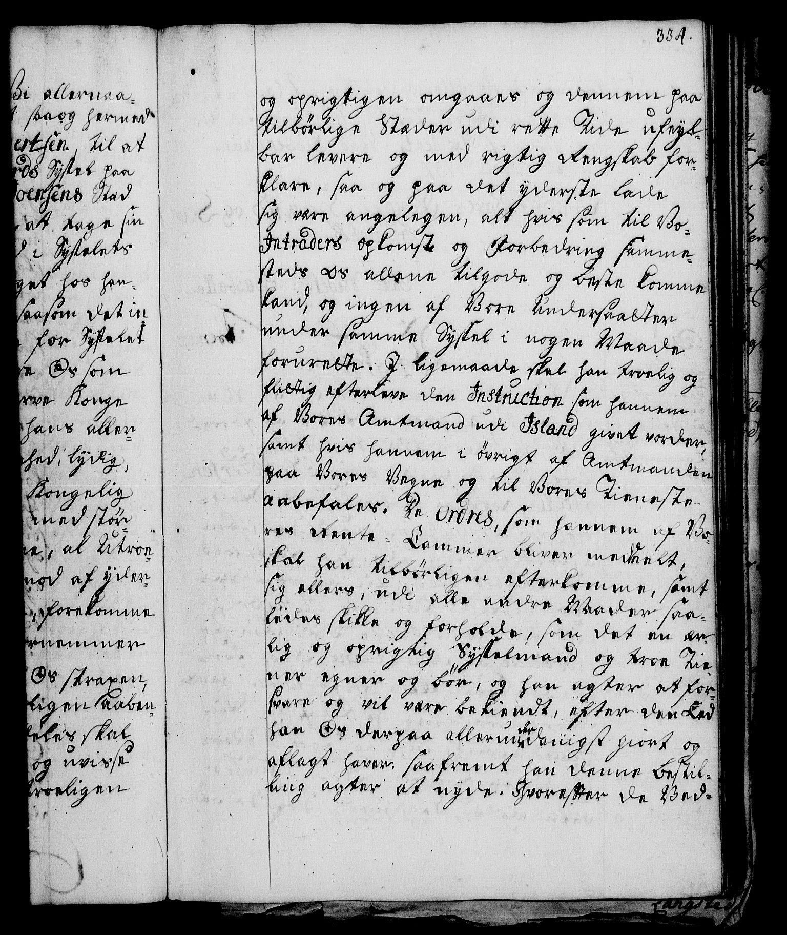 Rentekammeret, Kammerkanselliet, AV/RA-EA-3111/G/Gg/Gge/L0003: Norsk bestallingsprotokoll med register (merket RK 53.27), 1745-1761, p. 334