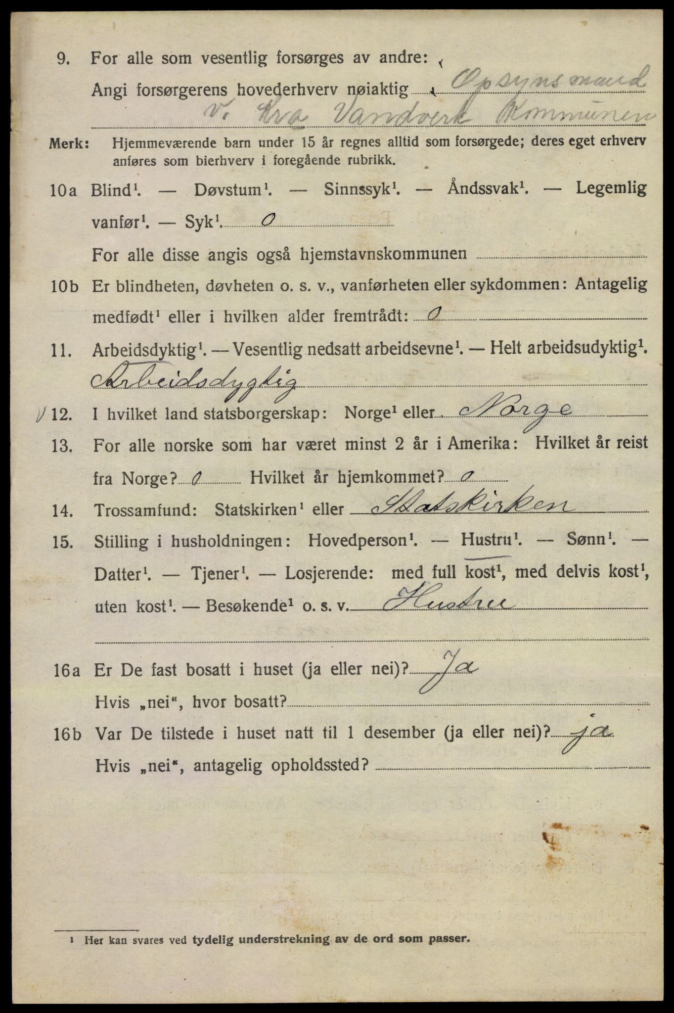 SAO, 1920 census for Kristiania, 1920, p. 462992