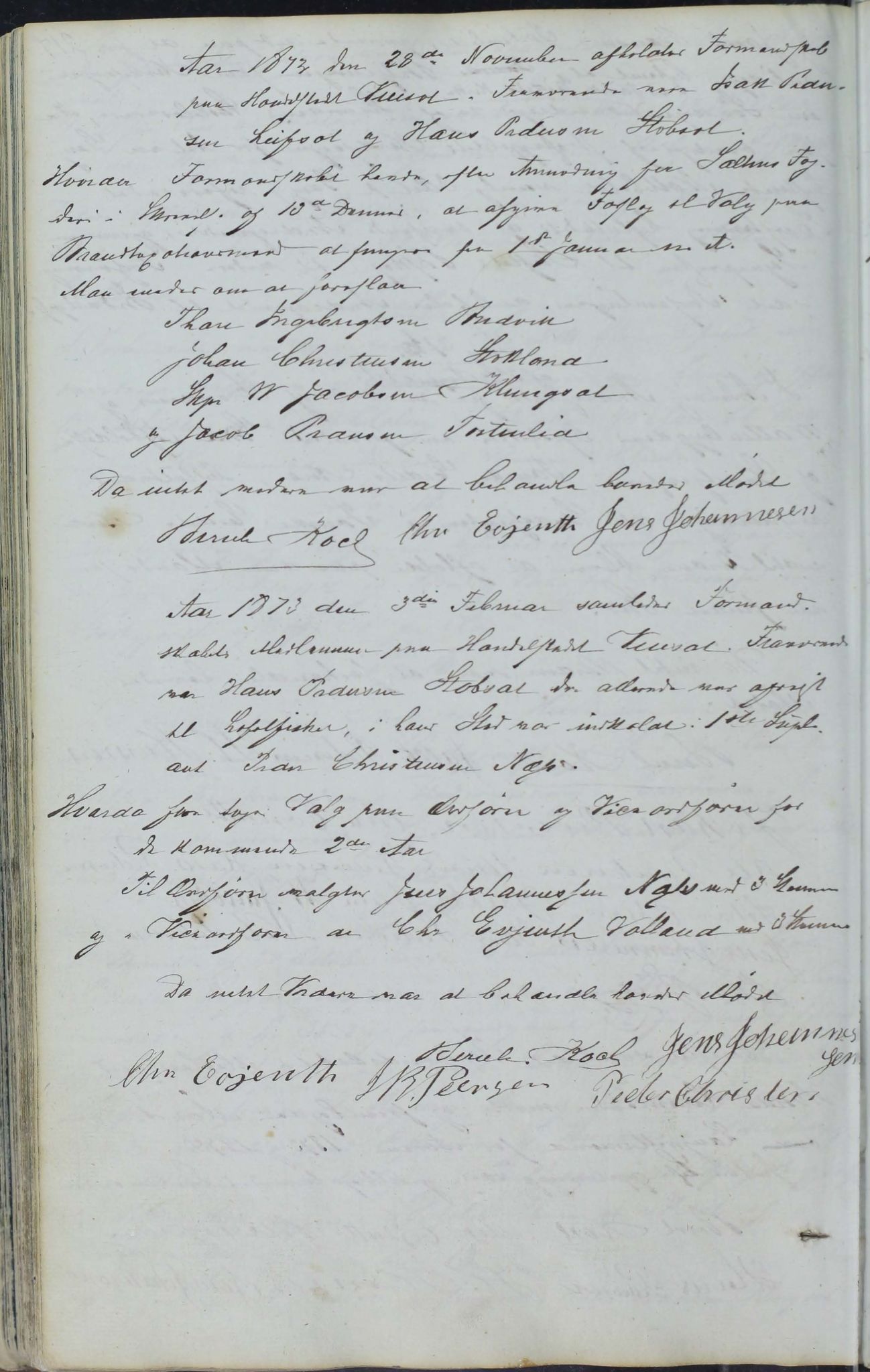 Skjerstad kommune. Formannskap, AIN/K-18421.150/100/L0001: Møtebok for Skjerstad formannskap, 1838-1876, p. 217b