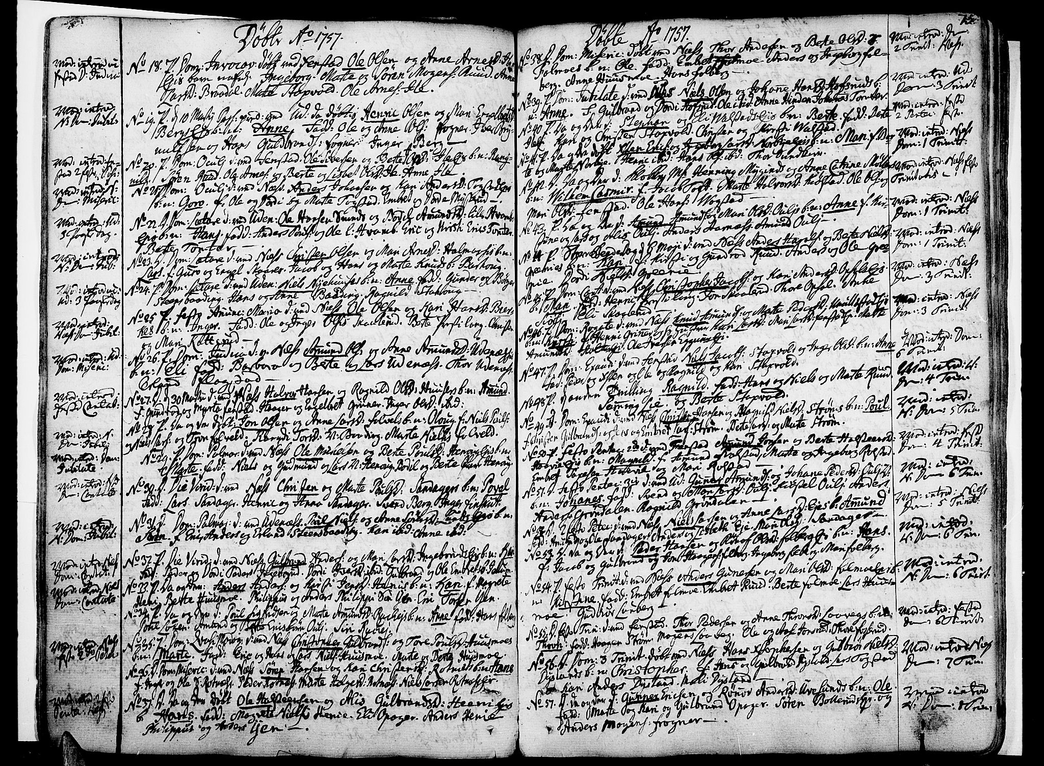 Nes prestekontor Kirkebøker, AV/SAO-A-10410/F/Fa/L0003: Parish register (official) no. I 3, 1734-1781, p. 75