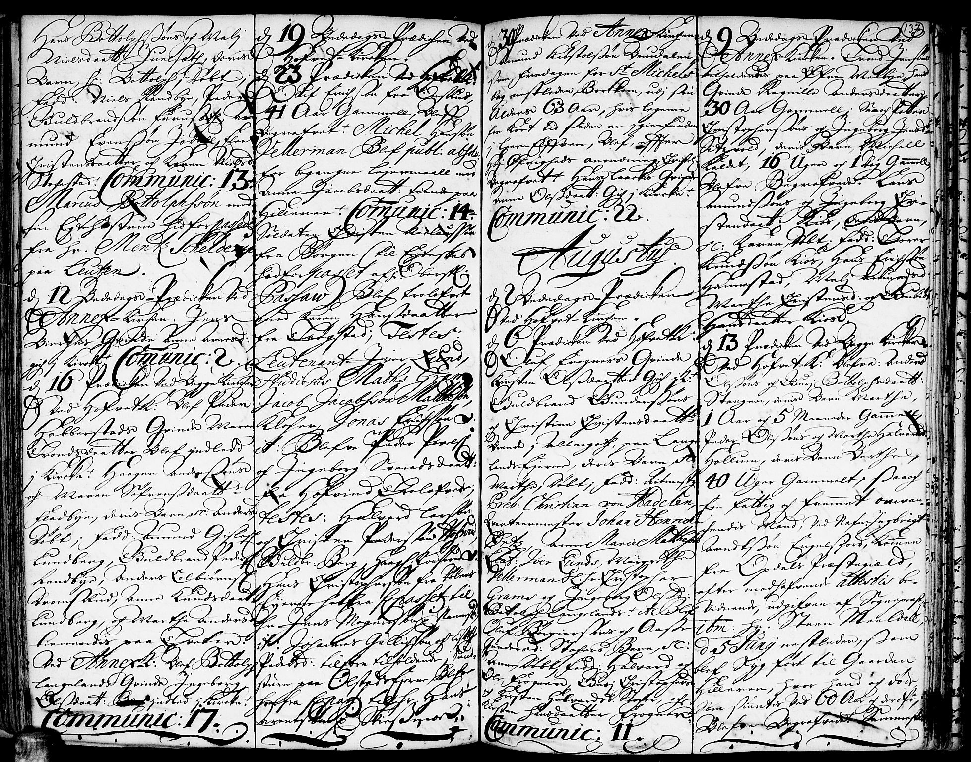 Ullensaker prestekontor Kirkebøker, AV/SAO-A-10236a/F/Fa/L0001: Parish register (official) no. I 1, 1689-1701, p. 137