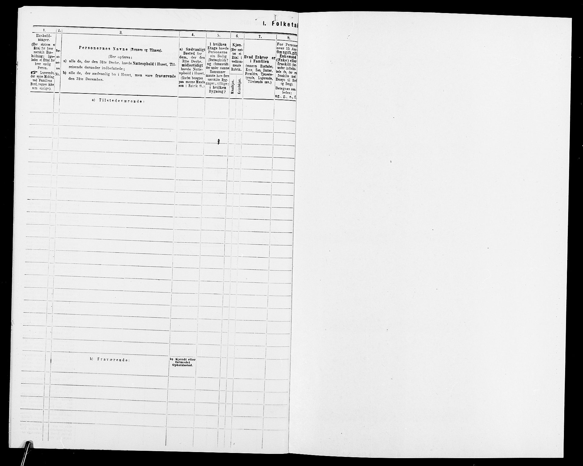 SAK, 1875 census for 0934P Evje, 1875, p. 19