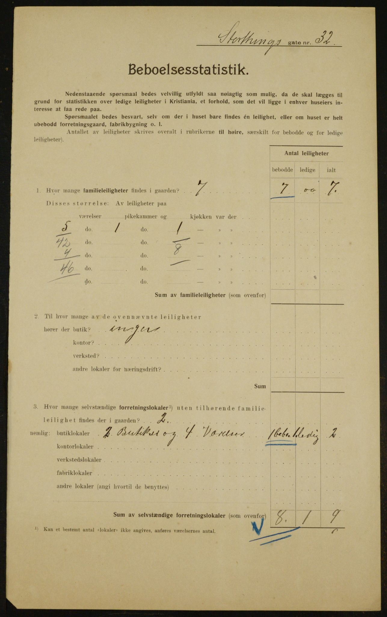 OBA, Municipal Census 1910 for Kristiania, 1910, p. 98406