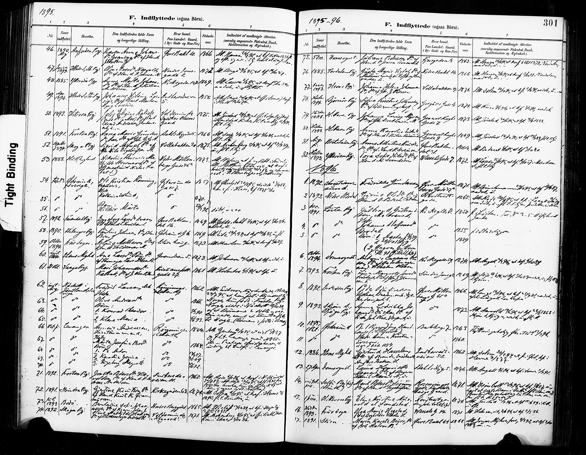 Ministerialprotokoller, klokkerbøker og fødselsregistre - Sør-Trøndelag, AV/SAT-A-1456/604/L0198: Parish register (official) no. 604A19, 1893-1900, p. 301