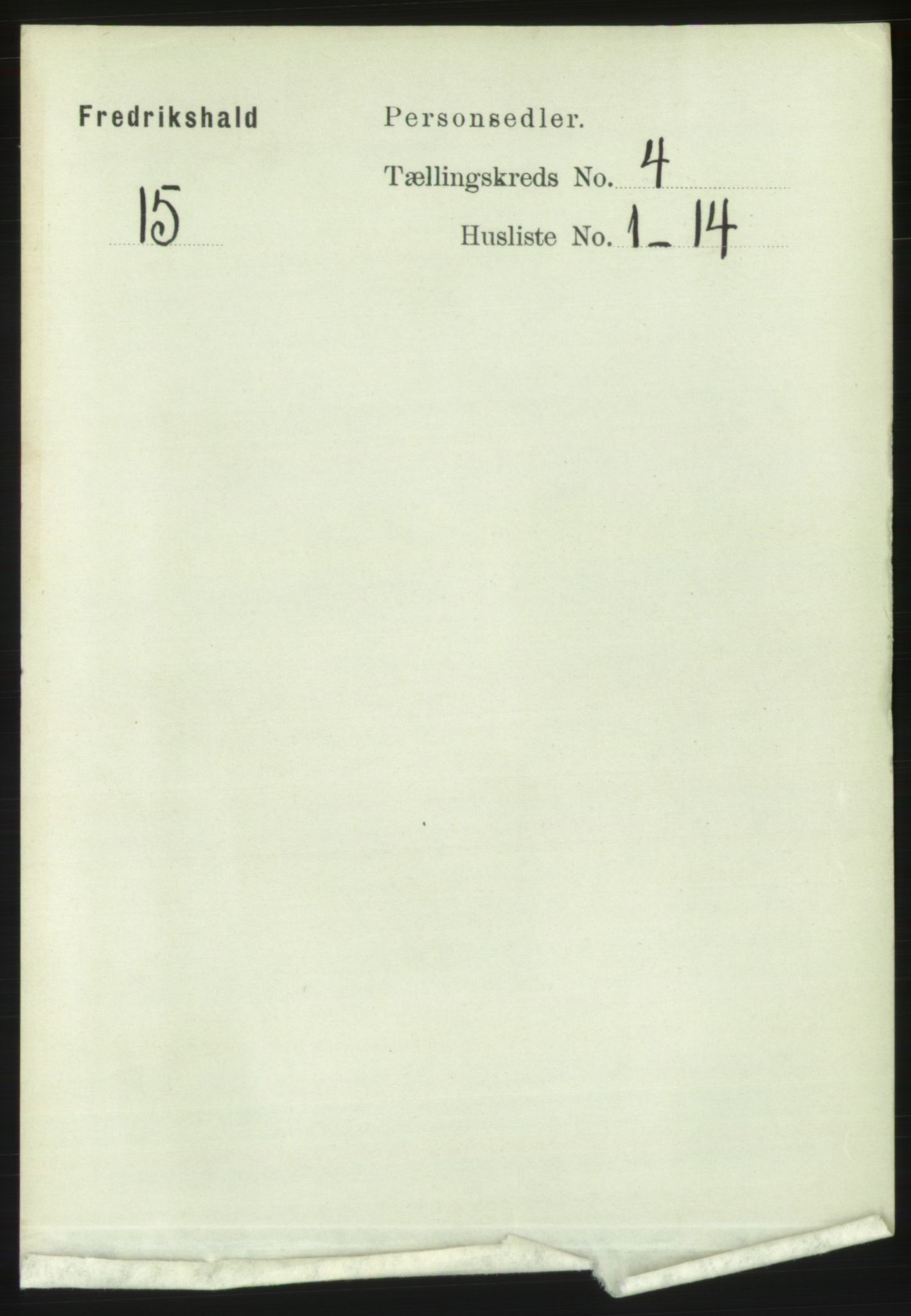 RA, 1891 census for 0101 Fredrikshald, 1891, p. 3732