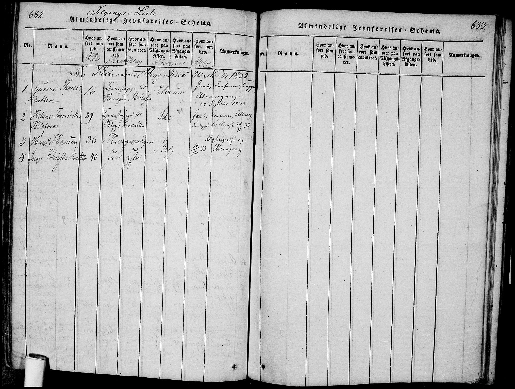 Halden prestekontor Kirkebøker, AV/SAO-A-10909/F/Fa/L0003: Parish register (official) no. I 3, 1815-1834, p. 682-683