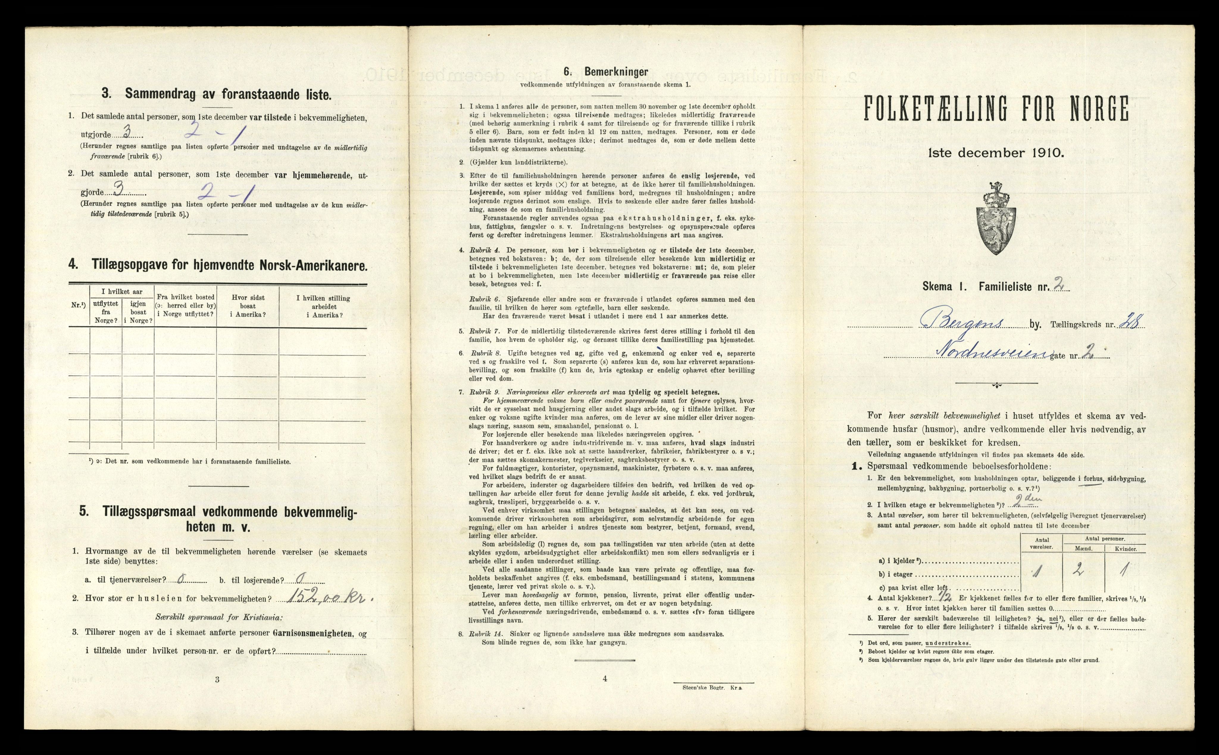 RA, 1910 census for Bergen, 1910, p. 9049