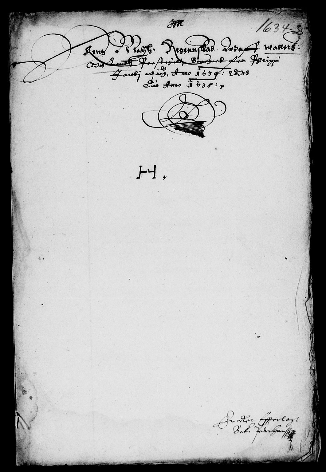 Rentekammeret inntil 1814, Reviderte regnskaper, Lensregnskaper, AV/RA-EA-5023/R/Rb/Rba/L0118: Akershus len, 1634-1635