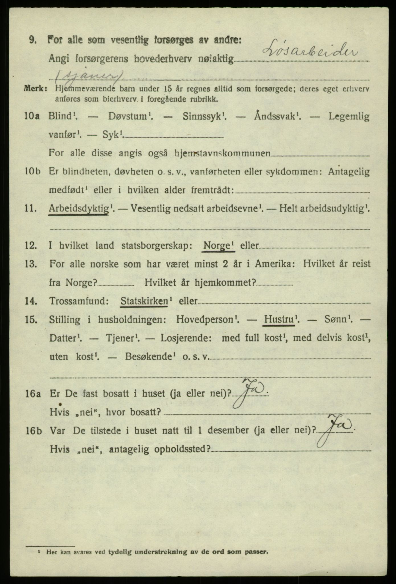 SAB, 1920 census for Hosanger, 1920, p. 3858