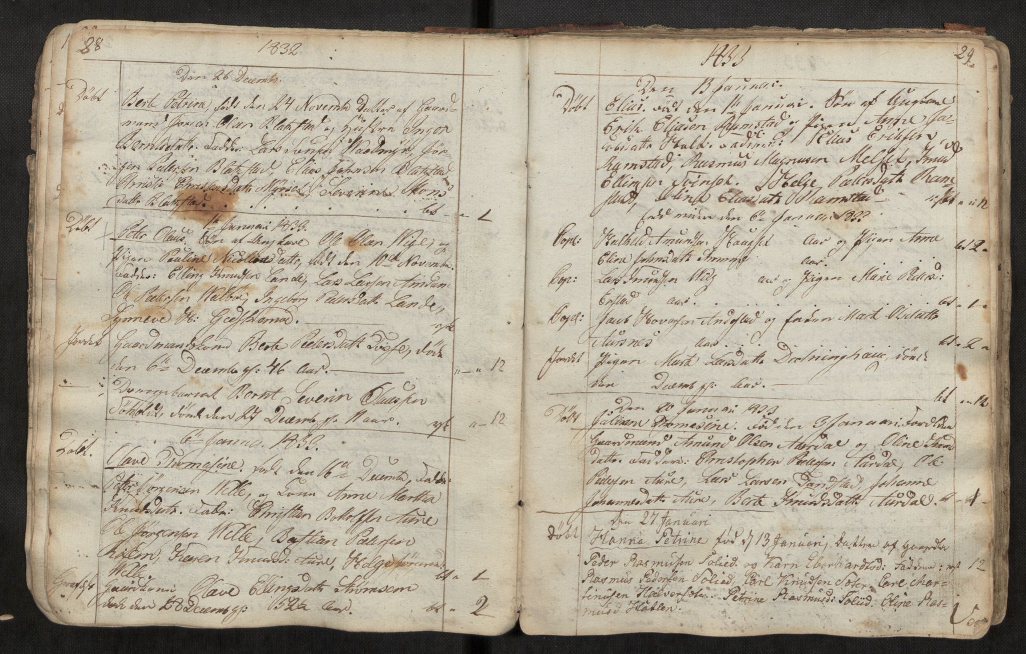 Ministerialprotokoller, klokkerbøker og fødselsregistre - Møre og Romsdal, AV/SAT-A-1454/522/L0331: Parish register (copy) no. 522C10, 1831-1841, p. 28-29