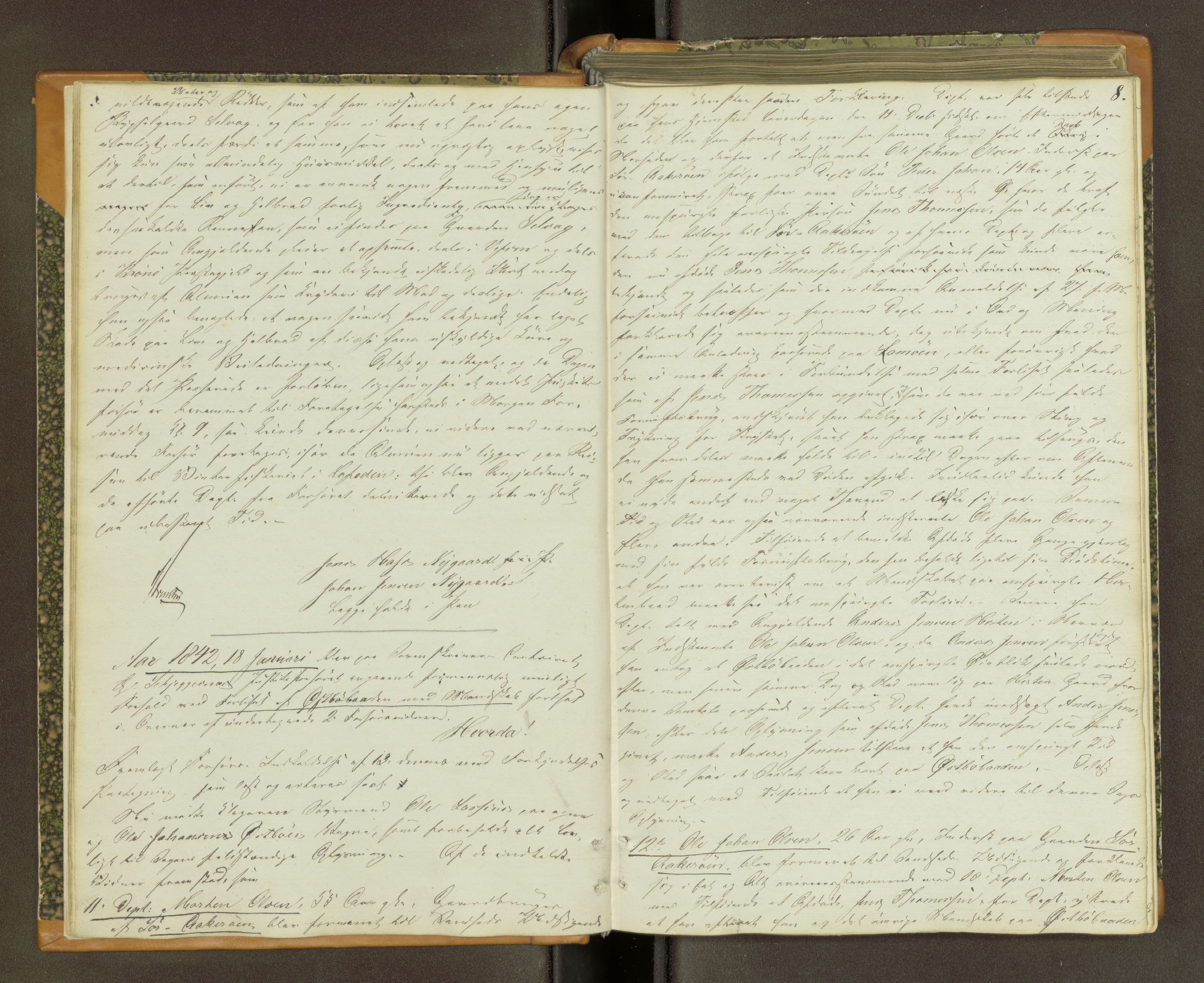 Helgeland sorenskriveri, AV/SAT-A-0004/1/1B/L0007: Ekstrarettsprotokoll 5 (37), 1841-1845, p. 7b-8a