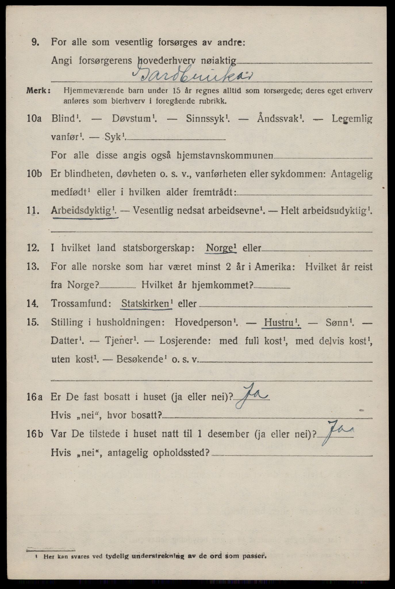 SAST, 1920 census for Hjelmeland, 1920, p. 1074