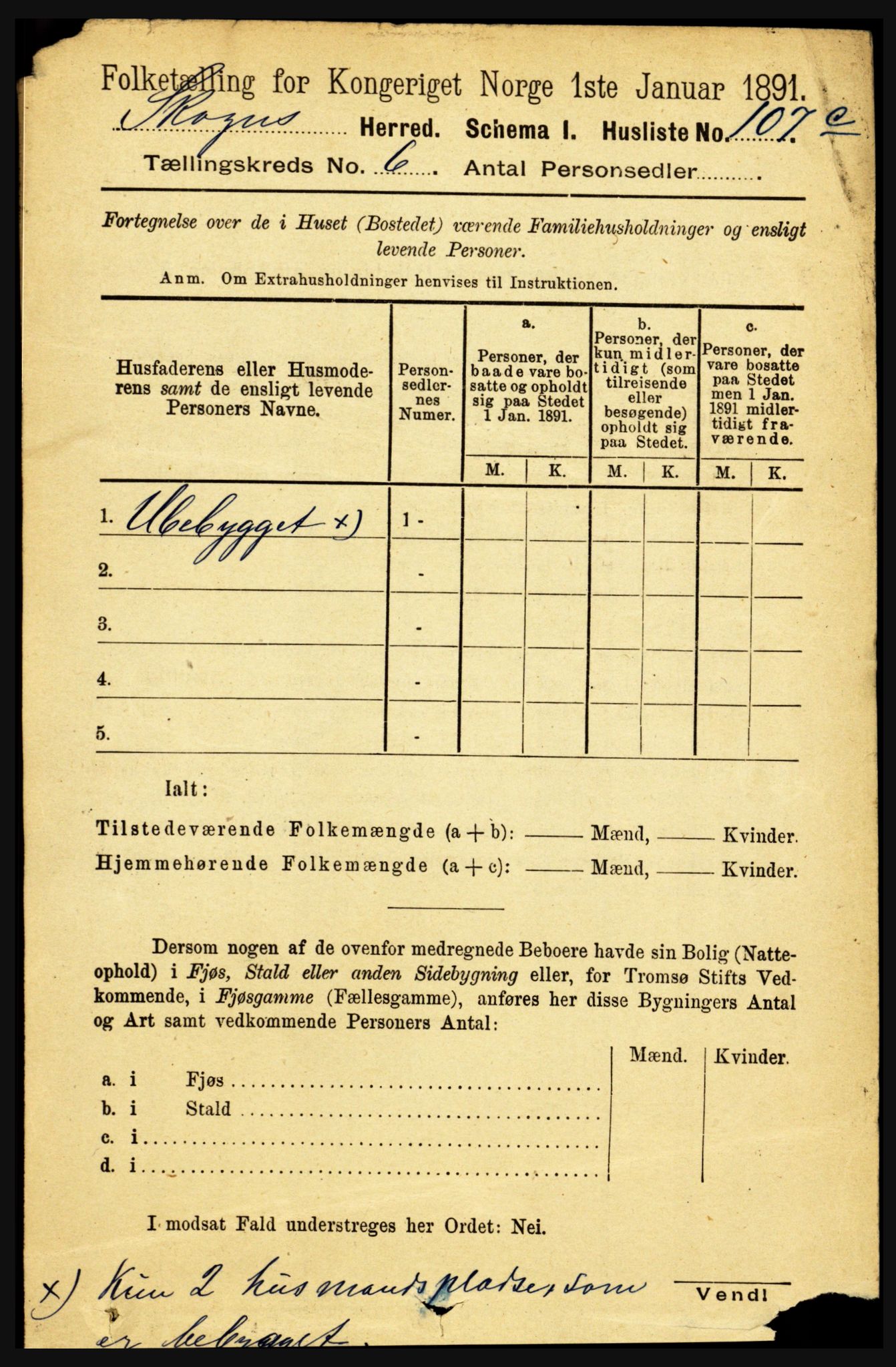 RA, 1891 census for 1719 Skogn, 1891, p. 3457