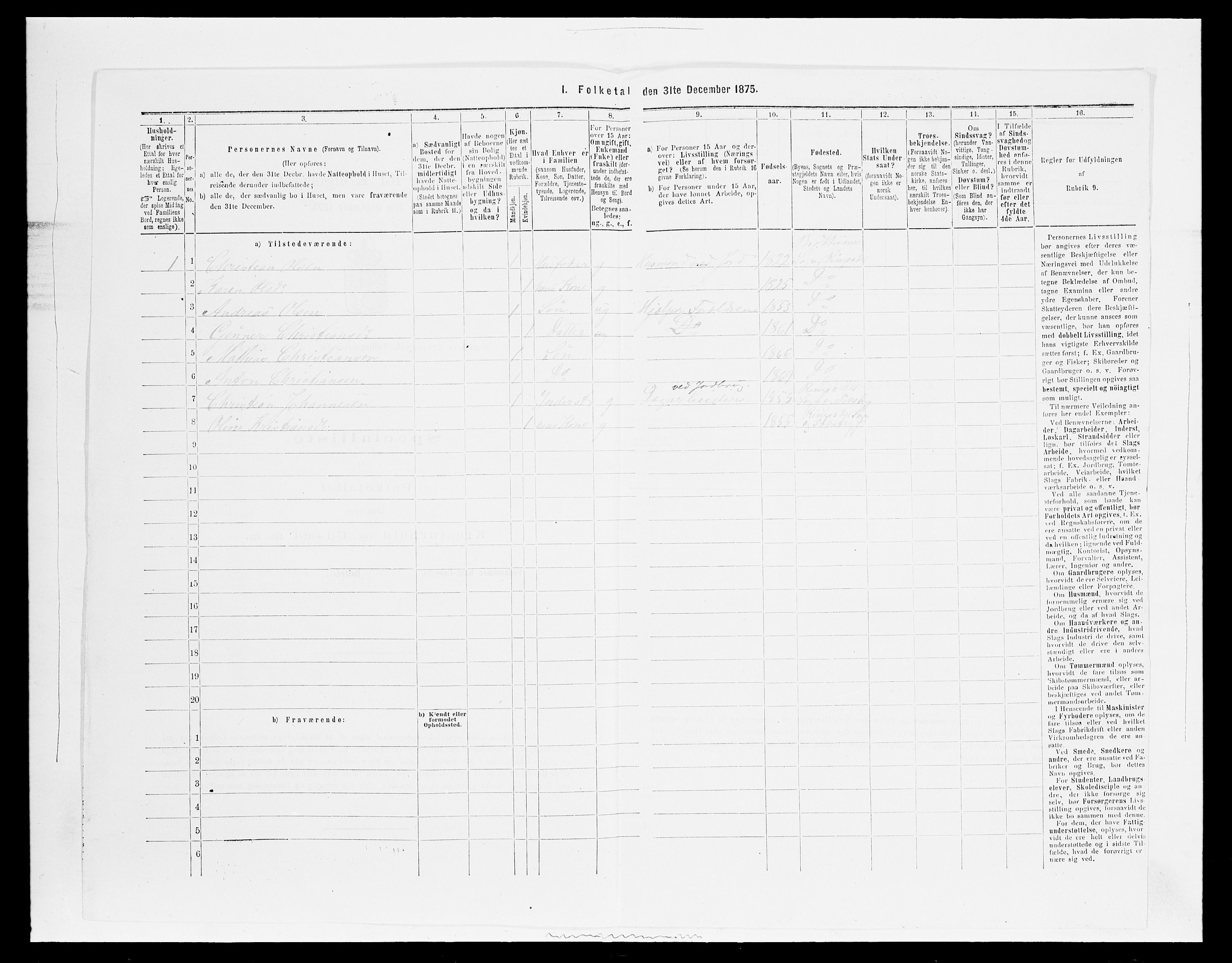 SAH, 1875 census for 0412P Ringsaker, 1875, p. 3149