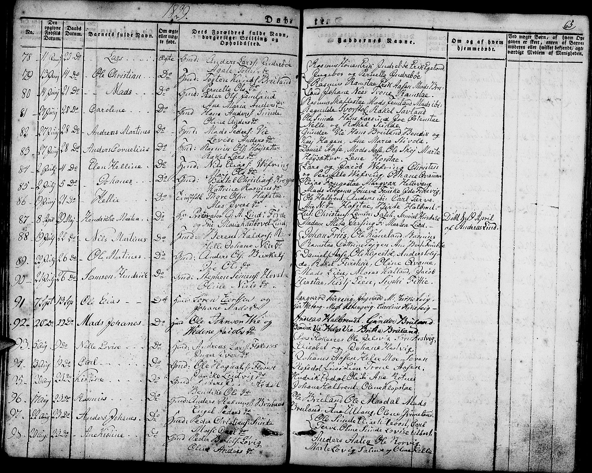 Førde sokneprestembete, SAB/A-79901/H/Haa/Haaa/L0006: Parish register (official) no. A 6, 1821-1842, p. 65