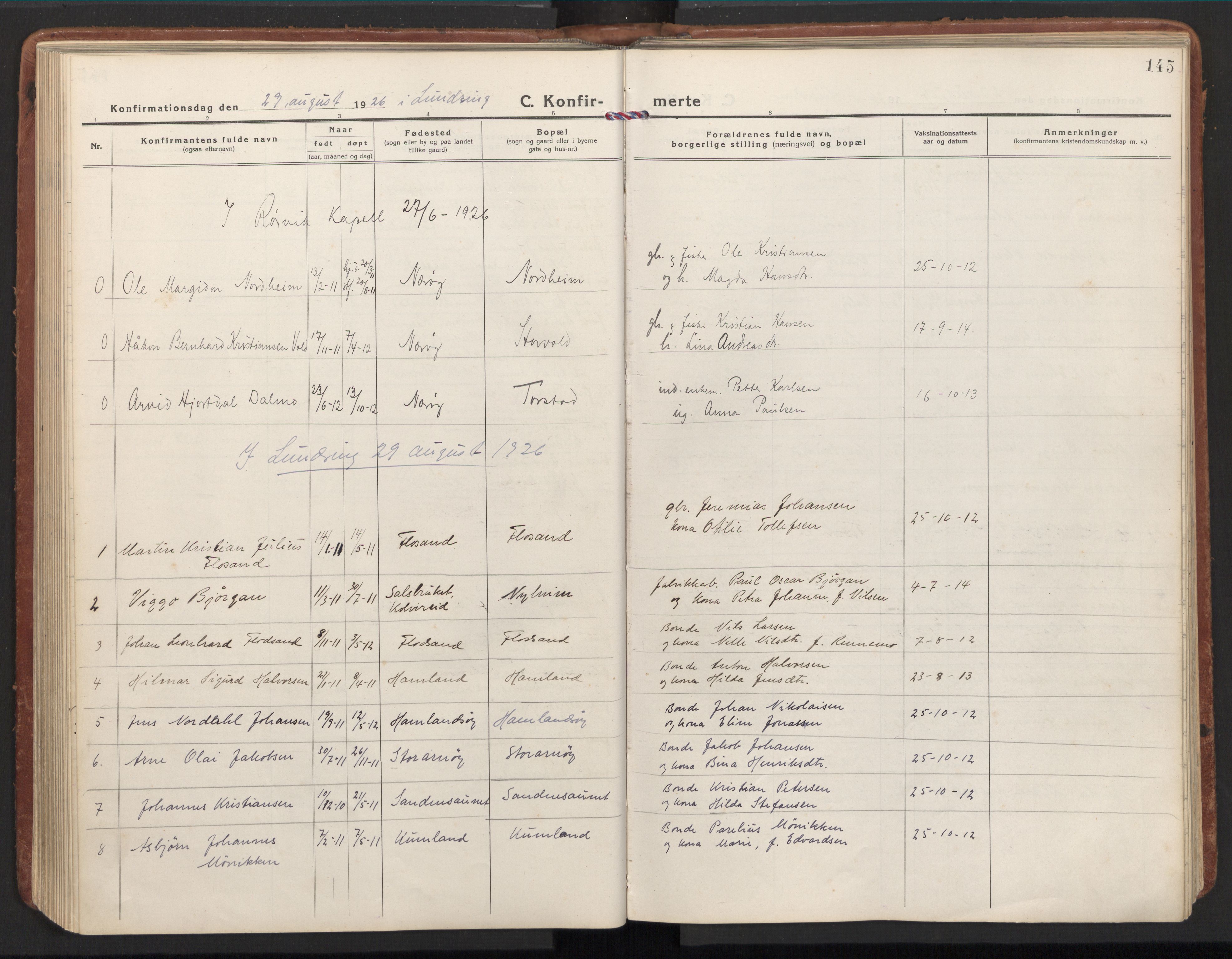 Ministerialprotokoller, klokkerbøker og fødselsregistre - Nord-Trøndelag, AV/SAT-A-1458/784/L0678: Parish register (official) no. 784A13, 1921-1938, p. 145