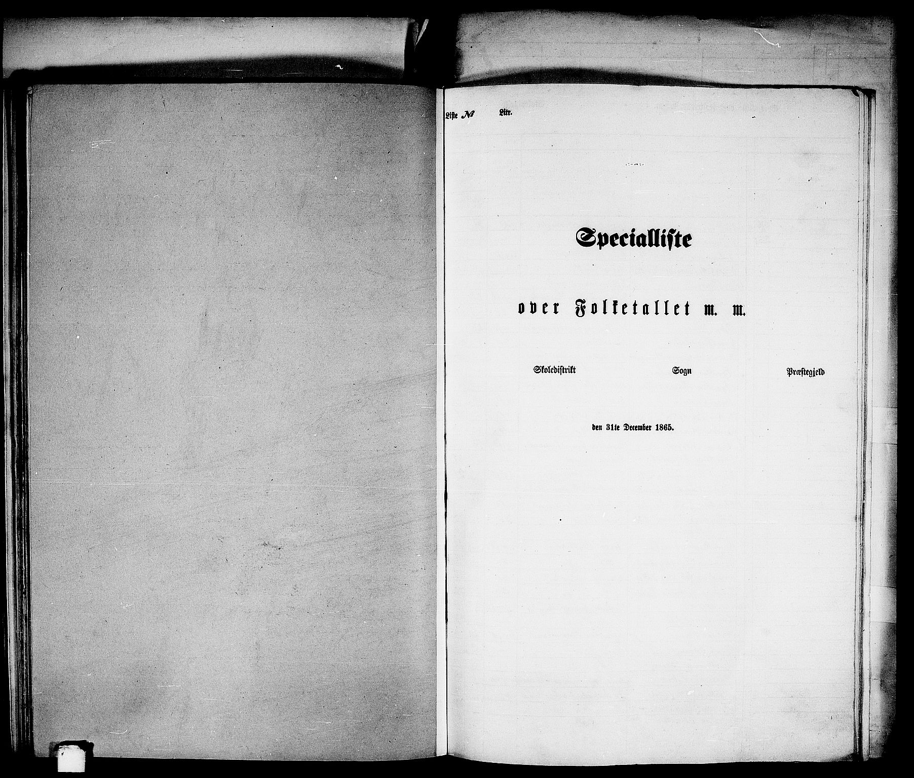 RA, 1865 census for St. Jørgens Hospital/Årstad, 1865, p. 5