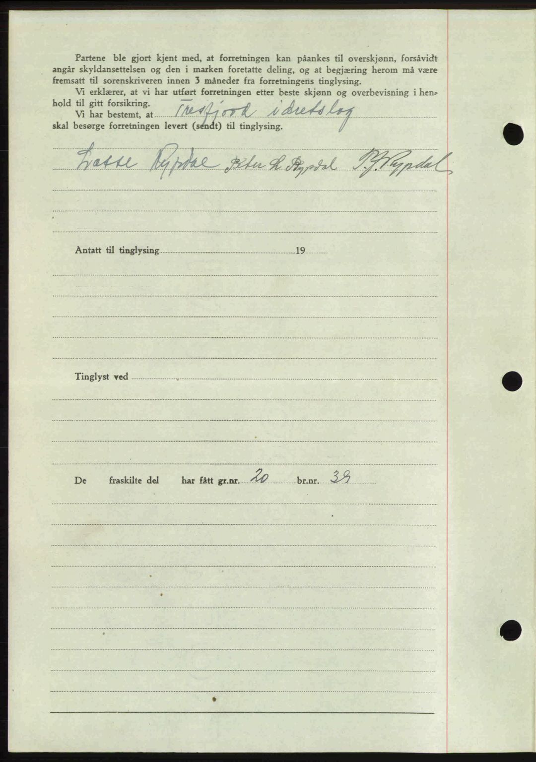 Romsdal sorenskriveri, AV/SAT-A-4149/1/2/2C: Mortgage book no. A21, 1946-1946, Diary no: : 2713/1946