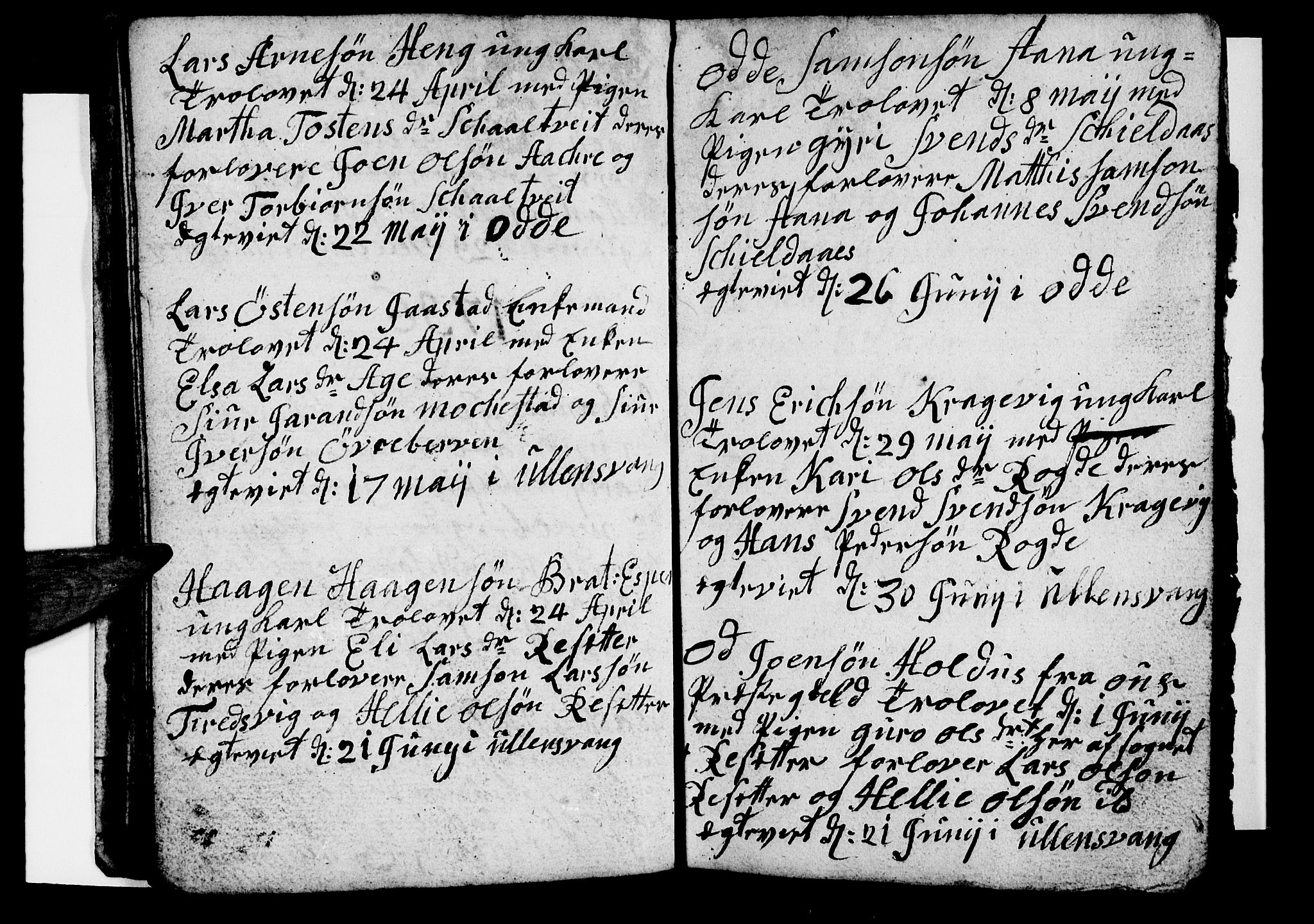 Ullensvang sokneprestembete, AV/SAB-A-78701/H/Hab: Parish register (copy) no. B 7, 1792-1797