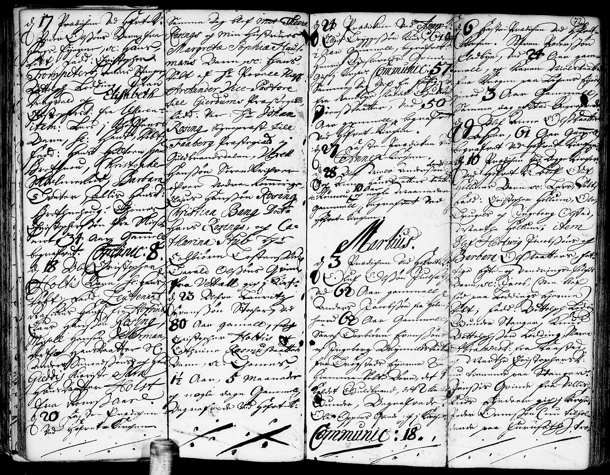 Ullensaker prestekontor Kirkebøker, AV/SAO-A-10236a/F/Fa/L0001: Parish register (official) no. I 1, 1689-1701, p. 72