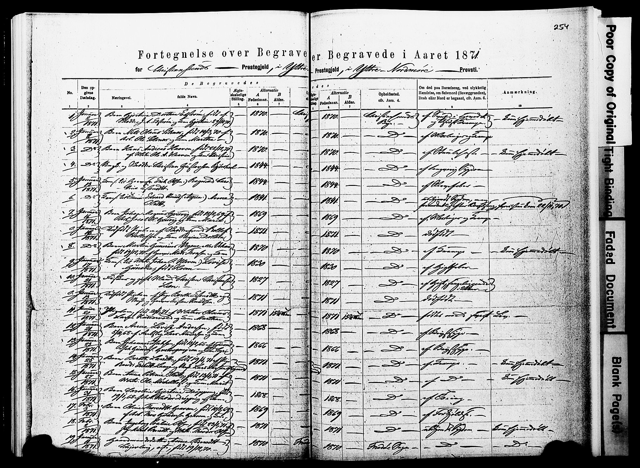 Ministerialprotokoller, klokkerbøker og fødselsregistre - Møre og Romsdal, SAT/A-1454/572/L0857: Parish register (official) no. 572D01, 1866-1872, p. 253-254