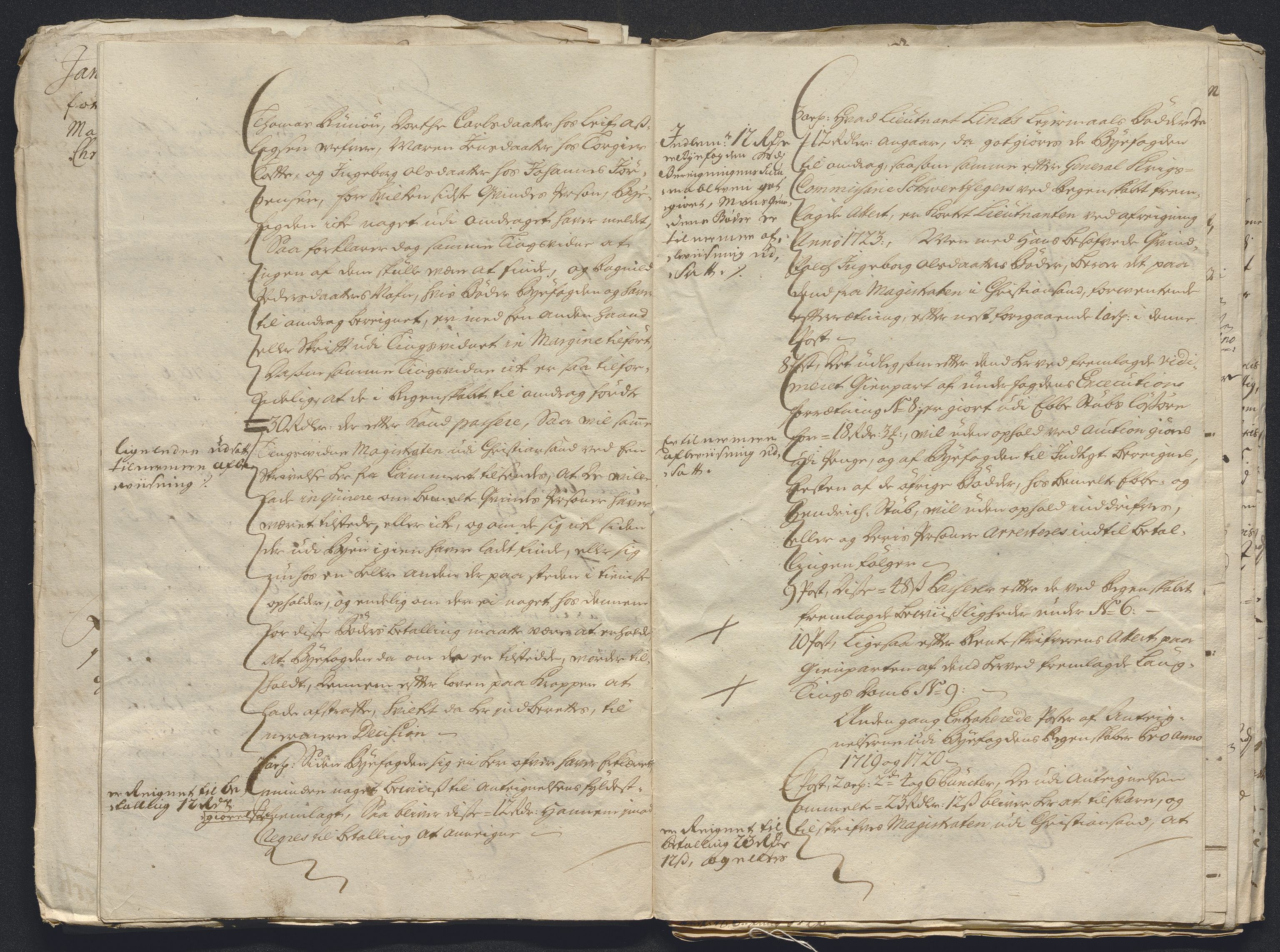 Rentekammeret inntil 1814, Reviderte regnskaper, Byregnskaper, AV/RA-EA-4066/R/Rm/L0286: [M19] Sikt og sakefall, 1719-1727, p. 281