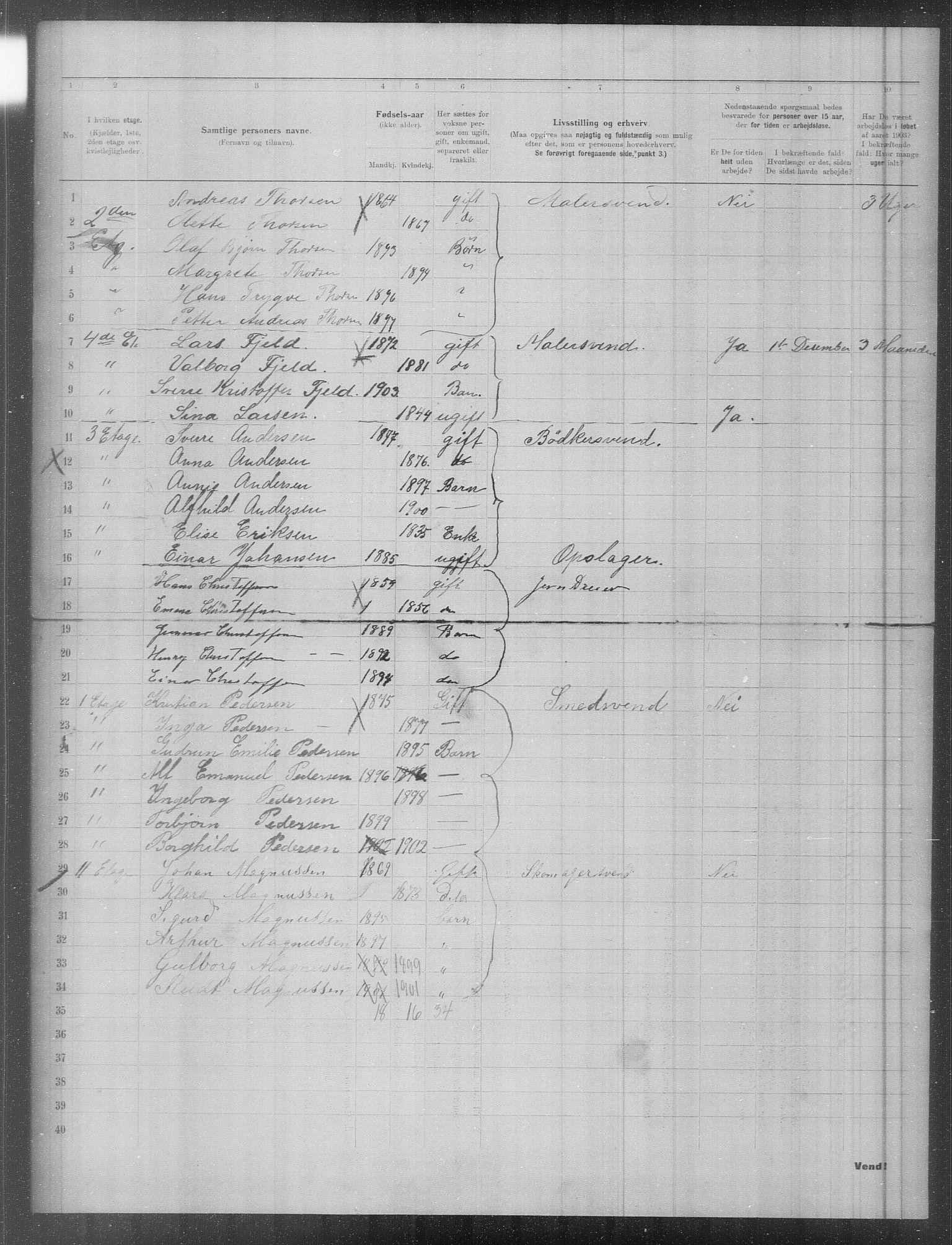 OBA, Municipal Census 1903 for Kristiania, 1903, p. 2590