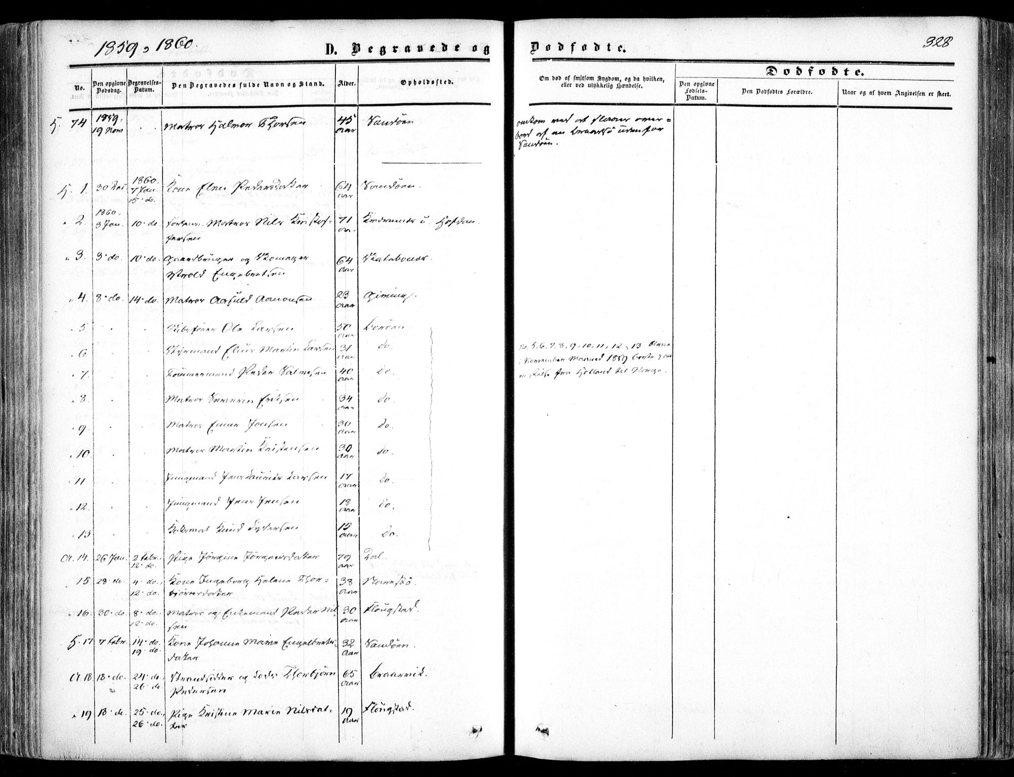 Dypvåg sokneprestkontor, AV/SAK-1111-0007/F/Fa/Faa/L0006: Parish register (official) no. A 6, 1855-1872, p. 328