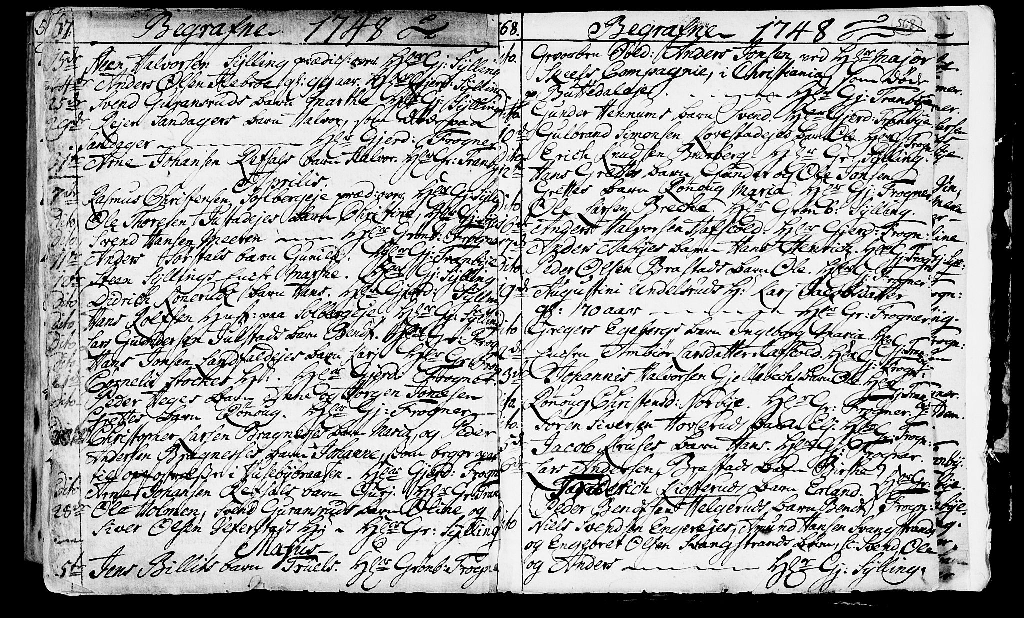 Lier kirkebøker, SAKO/A-230/F/Fa/L0003: Parish register (official) no. I 3, 1727-1748, p. 567-568