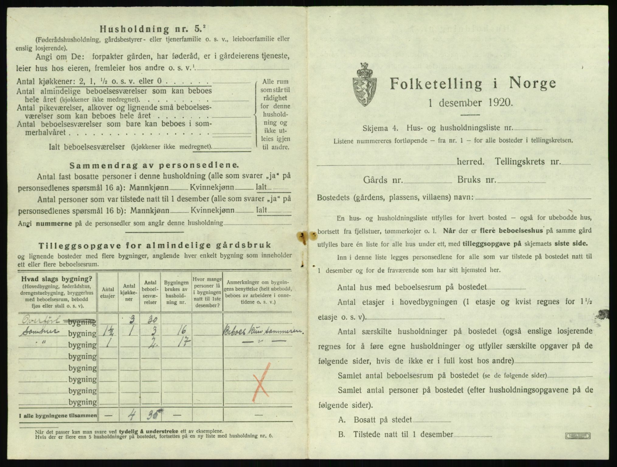 SAT, 1920 census for Bremsnes, 1920, p. 329