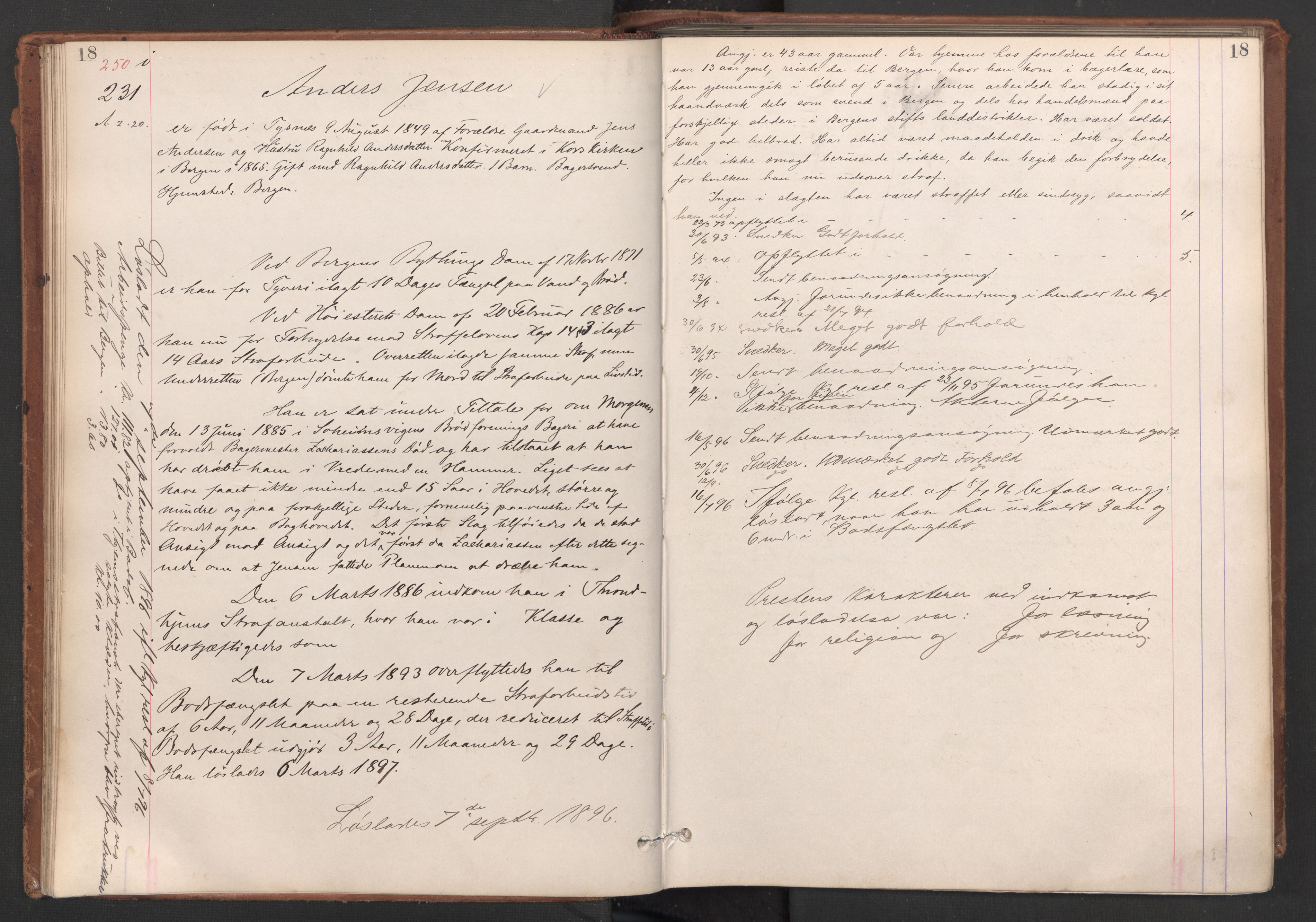 Botsfengslet, AV/RA-S-1539/D/Db/Dbb/L0028: 214i - 506i, 1893-1894, p. 18