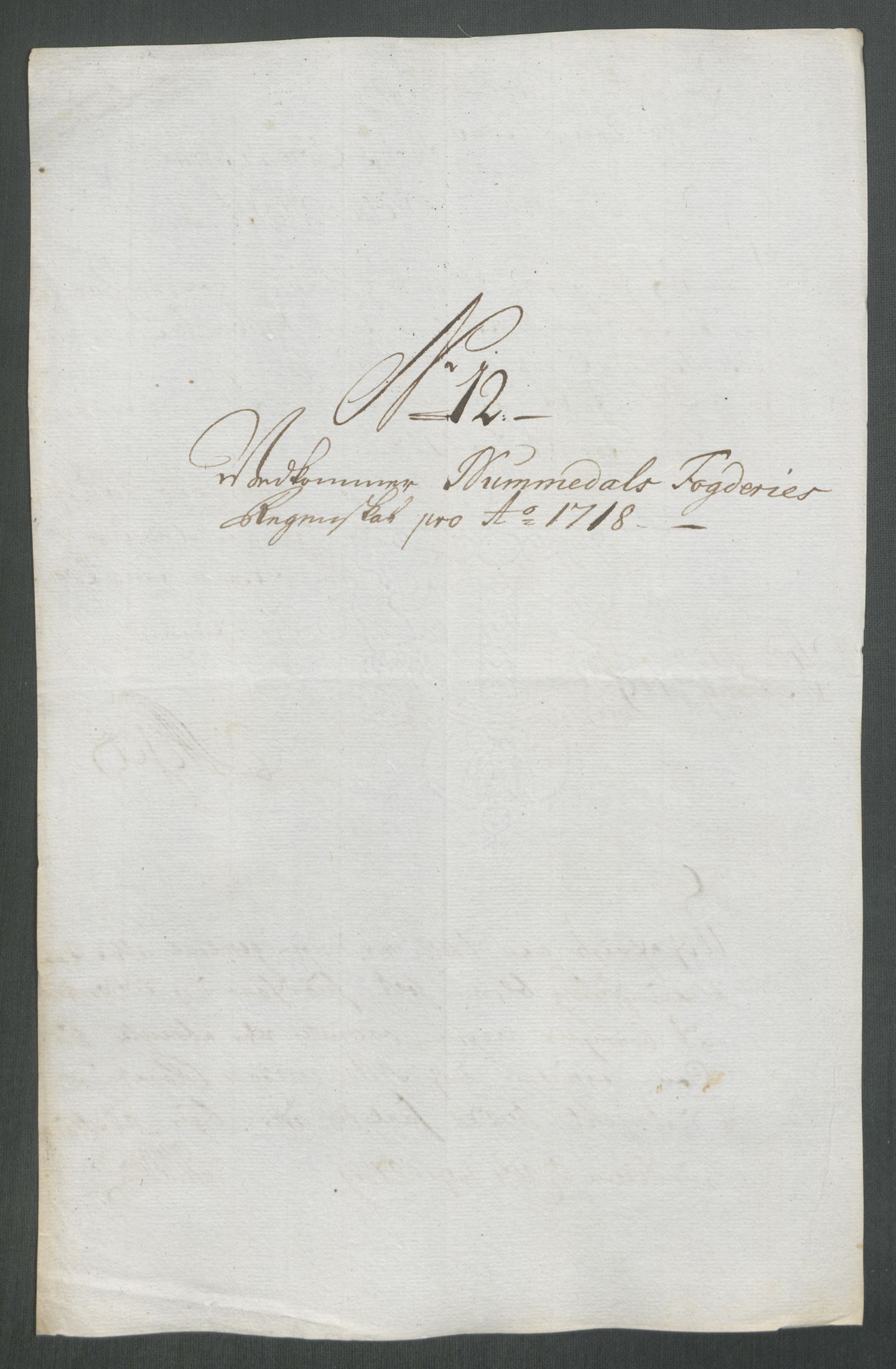 Rentekammeret inntil 1814, Reviderte regnskaper, Fogderegnskap, RA/EA-4092/R64/L4439: Fogderegnskap Namdal, 1718, p. 129