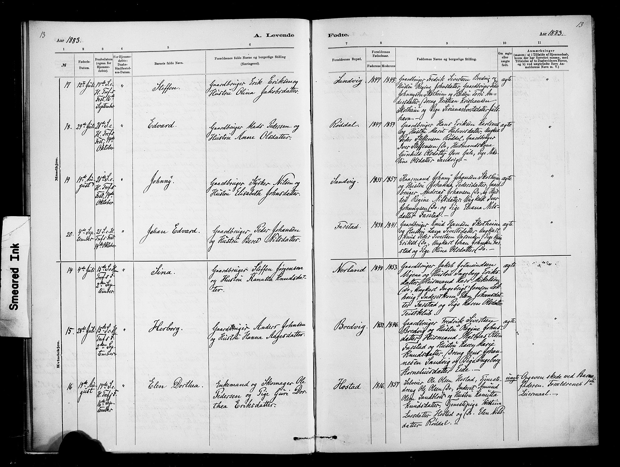 Ministerialprotokoller, klokkerbøker og fødselsregistre - Møre og Romsdal, AV/SAT-A-1454/567/L0778: Parish register (official) no. 567A01, 1881-1903, p. 13