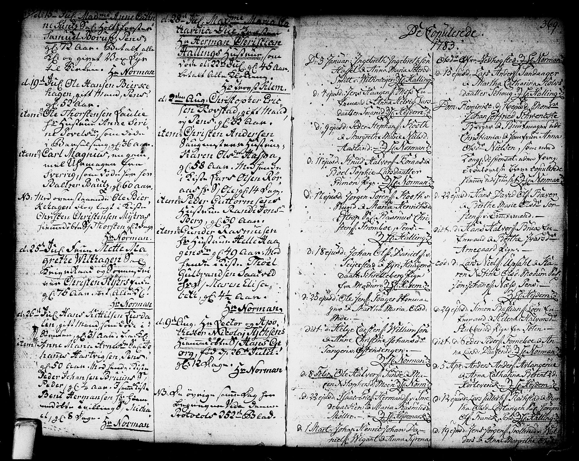 Kongsberg kirkebøker, SAKO/A-22/F/Fa/L0006: Parish register (official) no. I 6, 1783-1797, p. 369
