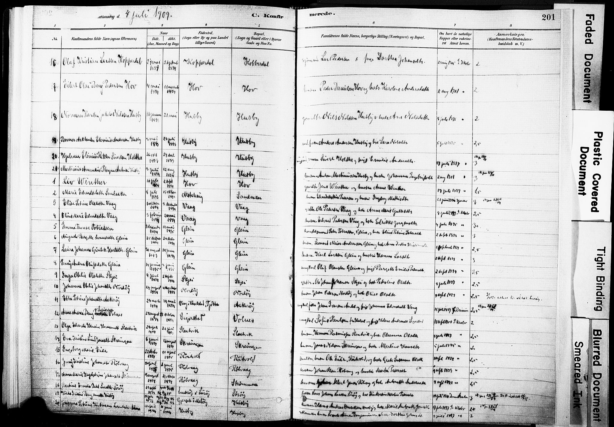 Ministerialprotokoller, klokkerbøker og fødselsregistre - Nordland, AV/SAT-A-1459/835/L0525: Parish register (official) no. 835A03I, 1881-1910, p. 201