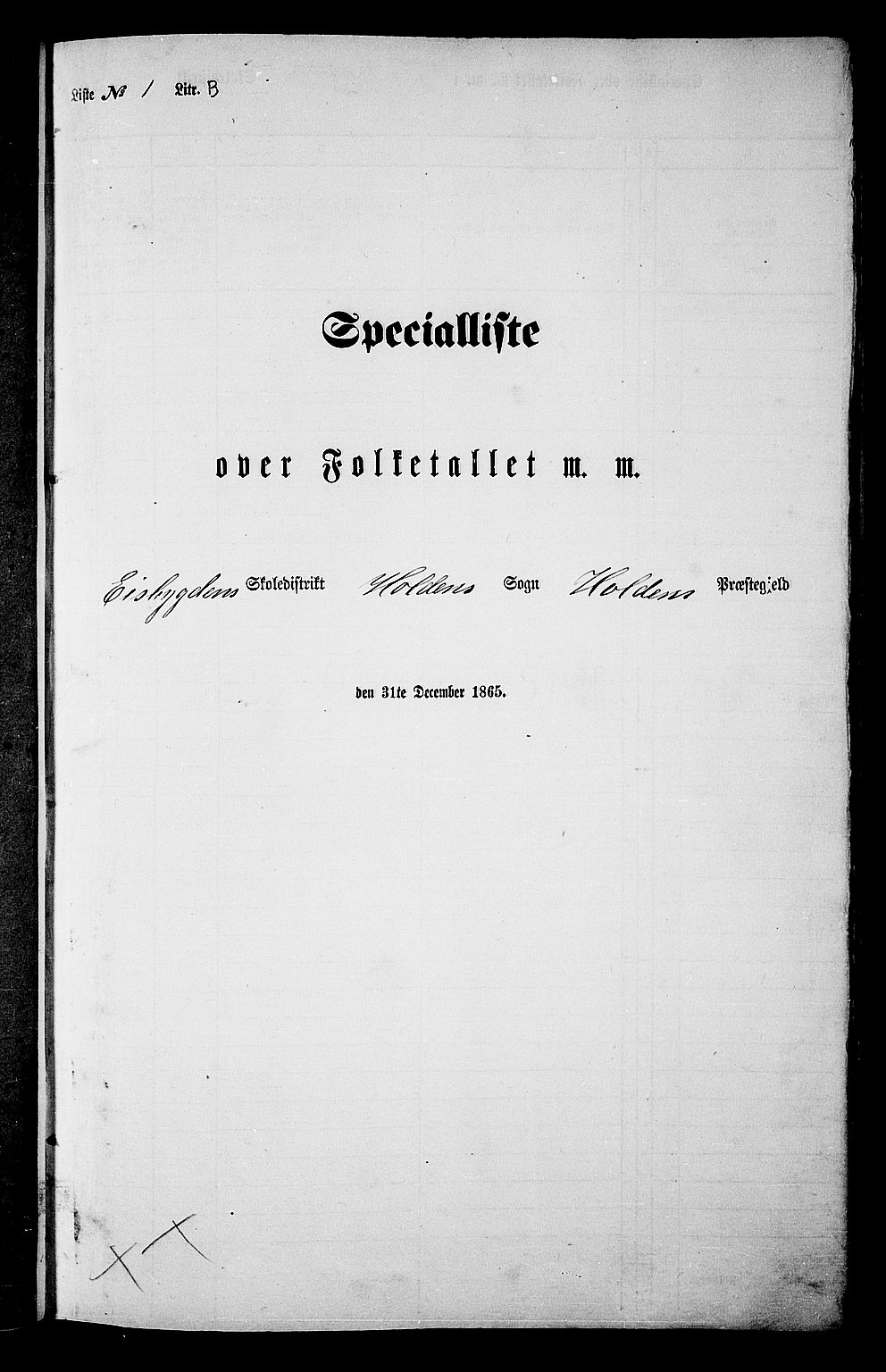 RA, 1865 census for Holla, 1865, p. 25