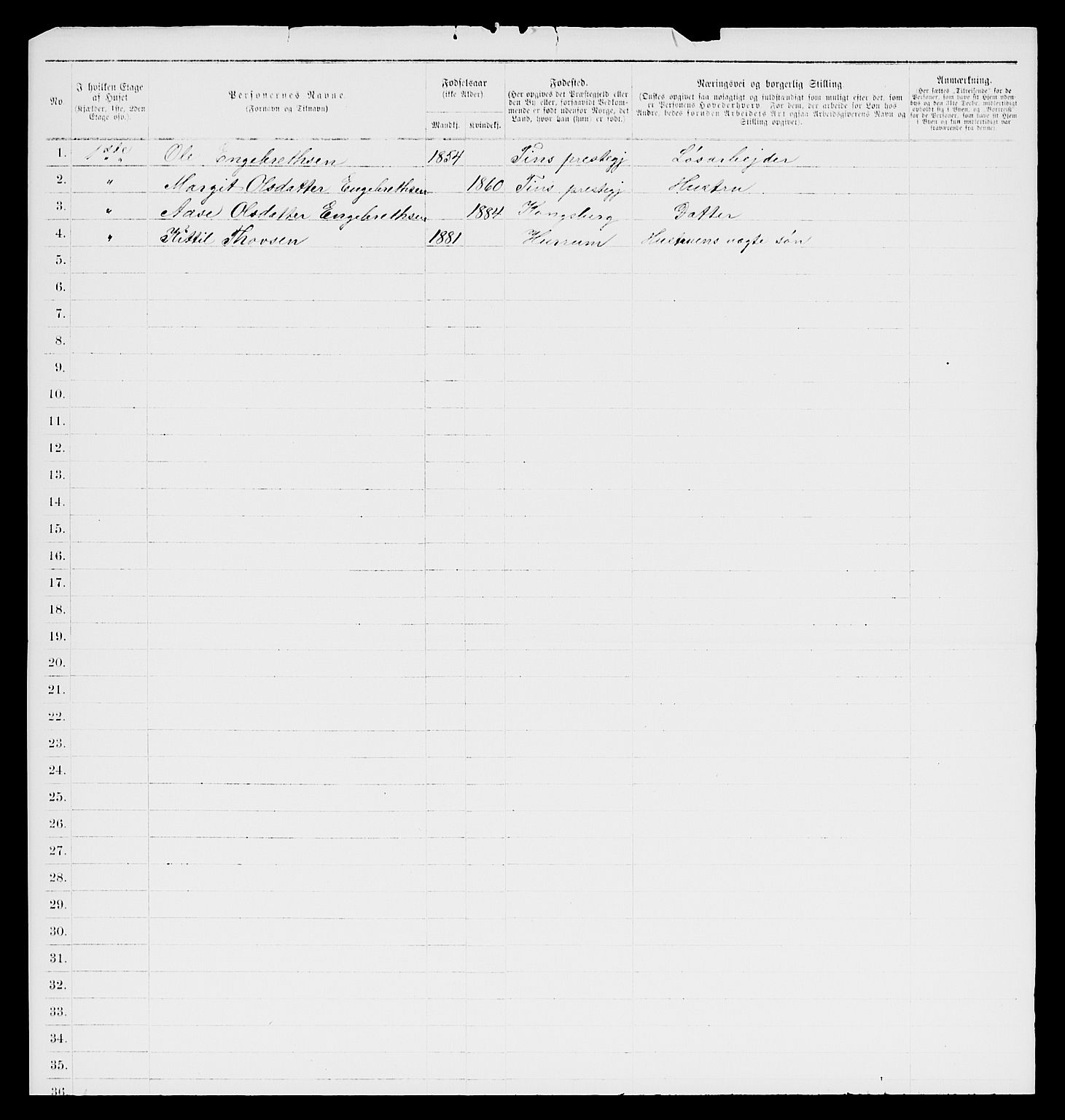 SAKO, 1885 census for 0604 Kongsberg, 1885, p. 1112