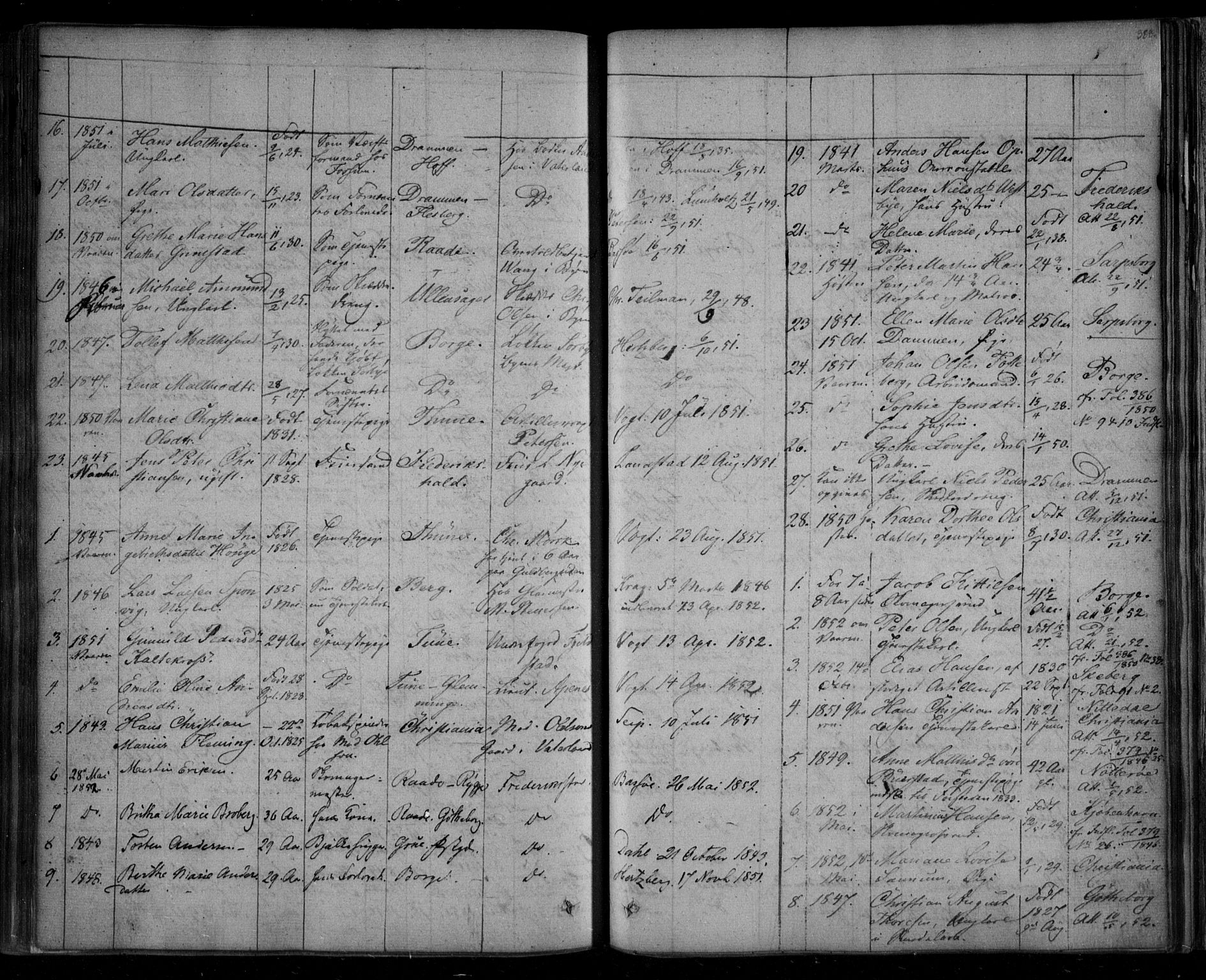 Fredrikstad prestekontor Kirkebøker, AV/SAO-A-11082/F/Fa/L0005: Parish register (official) no. 5, 1835-1856, p. 388