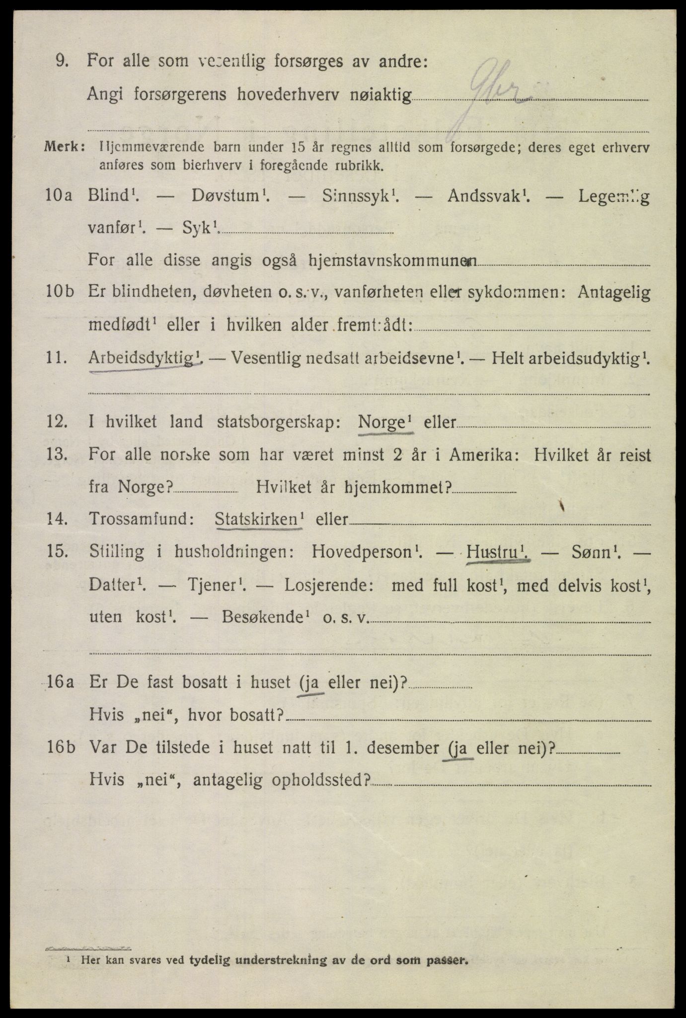 SAH, 1920 census for Sør-Fron, 1920, p. 6092