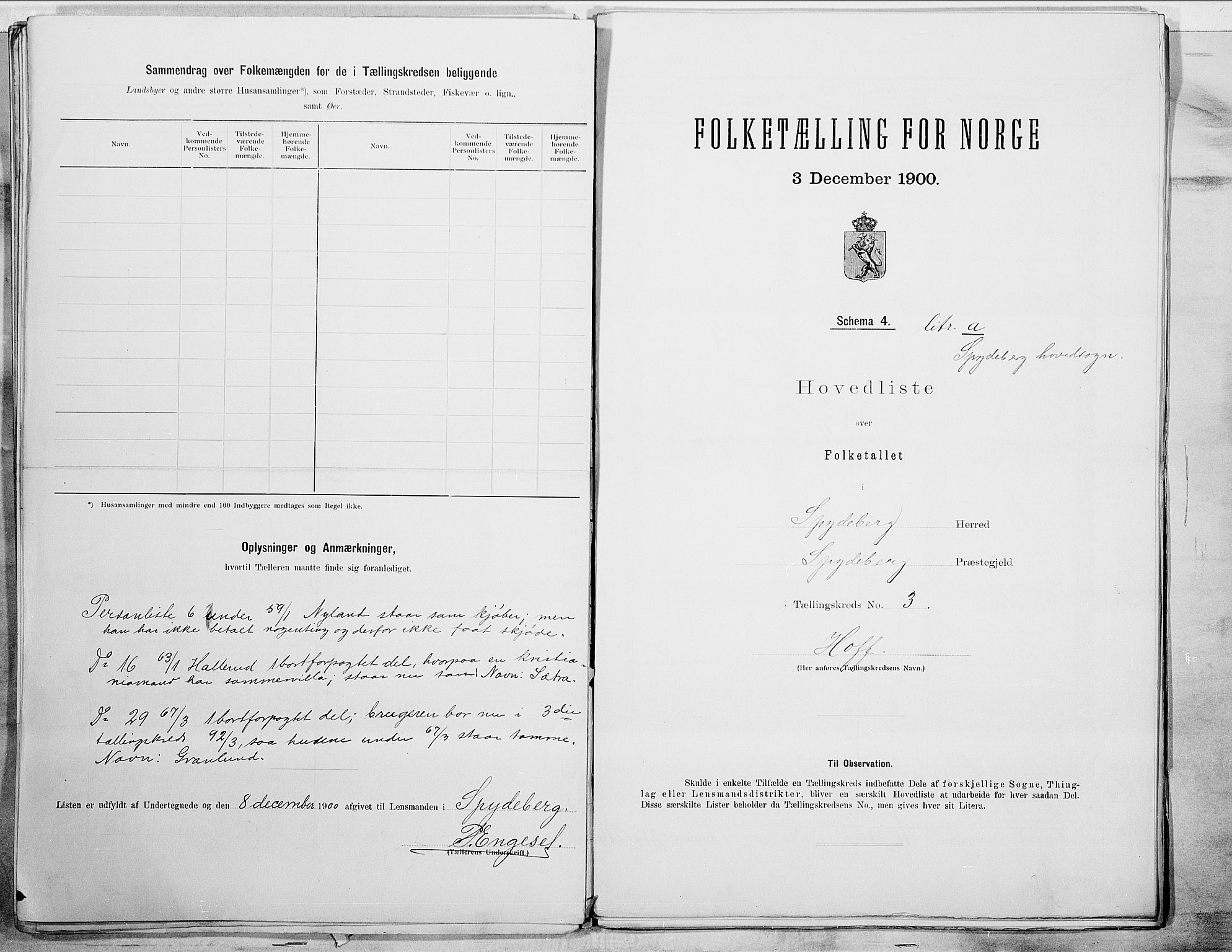 SAO, 1900 census for Spydeberg, 1900, p. 8