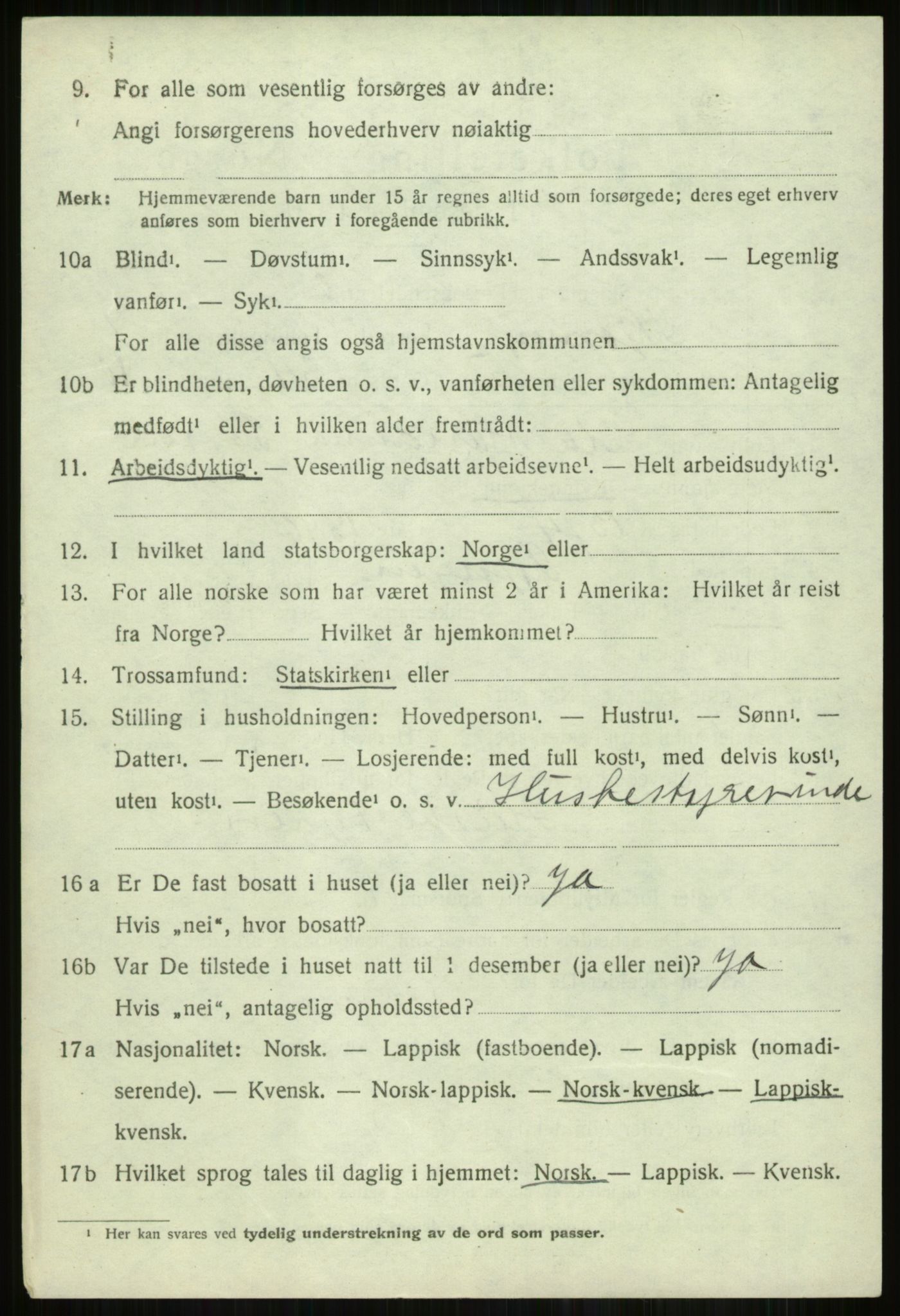 SATØ, 1920 census for Skjervøy, 1920, p. 4330