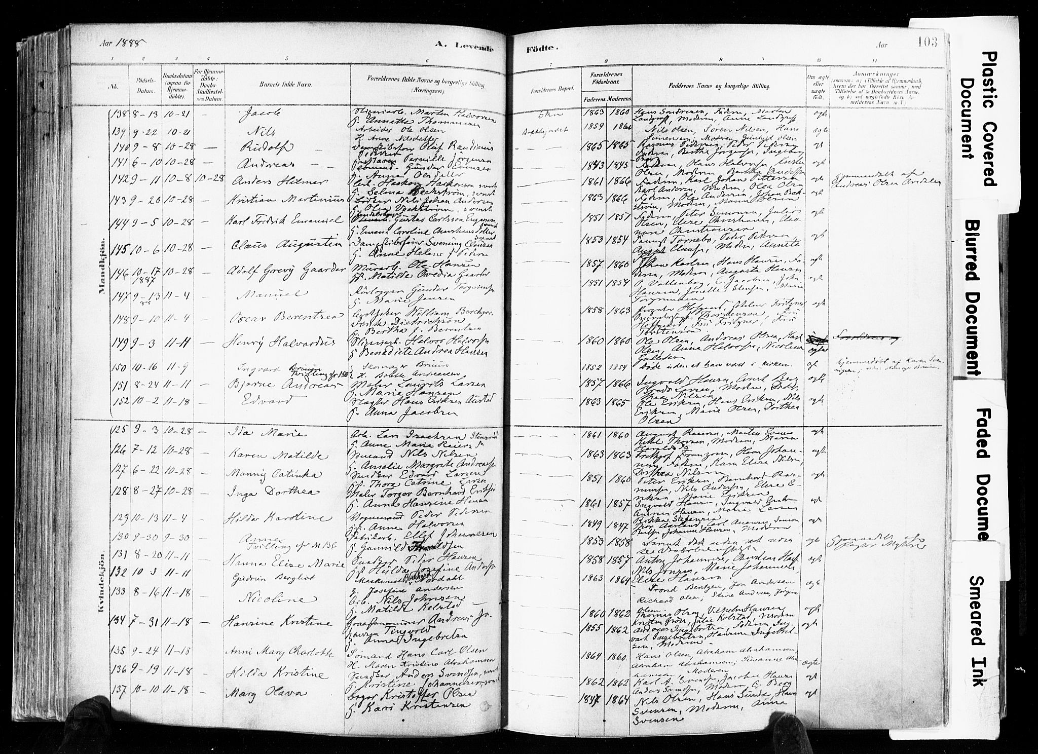 Skien kirkebøker, AV/SAKO-A-302/F/Fa/L0009: Parish register (official) no. 9, 1878-1890, p. 103