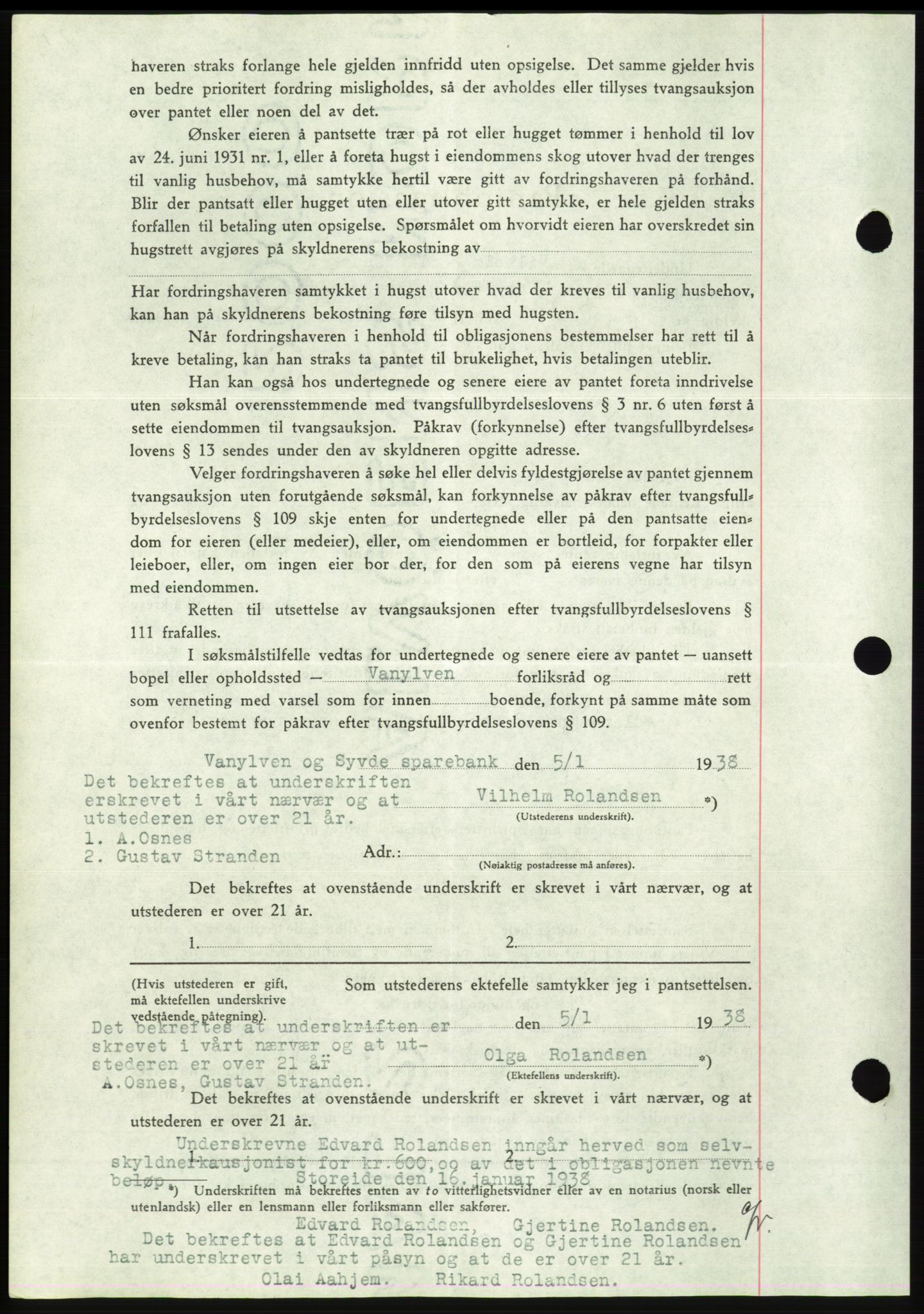 Søre Sunnmøre sorenskriveri, AV/SAT-A-4122/1/2/2C/L0065: Mortgage book no. 59, 1938-1938, Diary no: : 344/1938